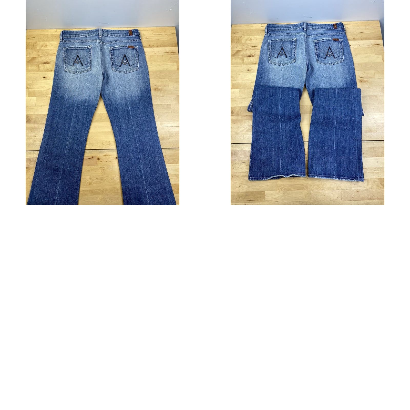 7 For All Mankind VINTAGE 7 For All Mankind A Pocket Denim Jeans Womens 27 Blue Light Wash Bootcut Pockets Jeans Womens 27 Blue Light Wash Size 27" / US 4 / IT 40 - 9 Thumbnail