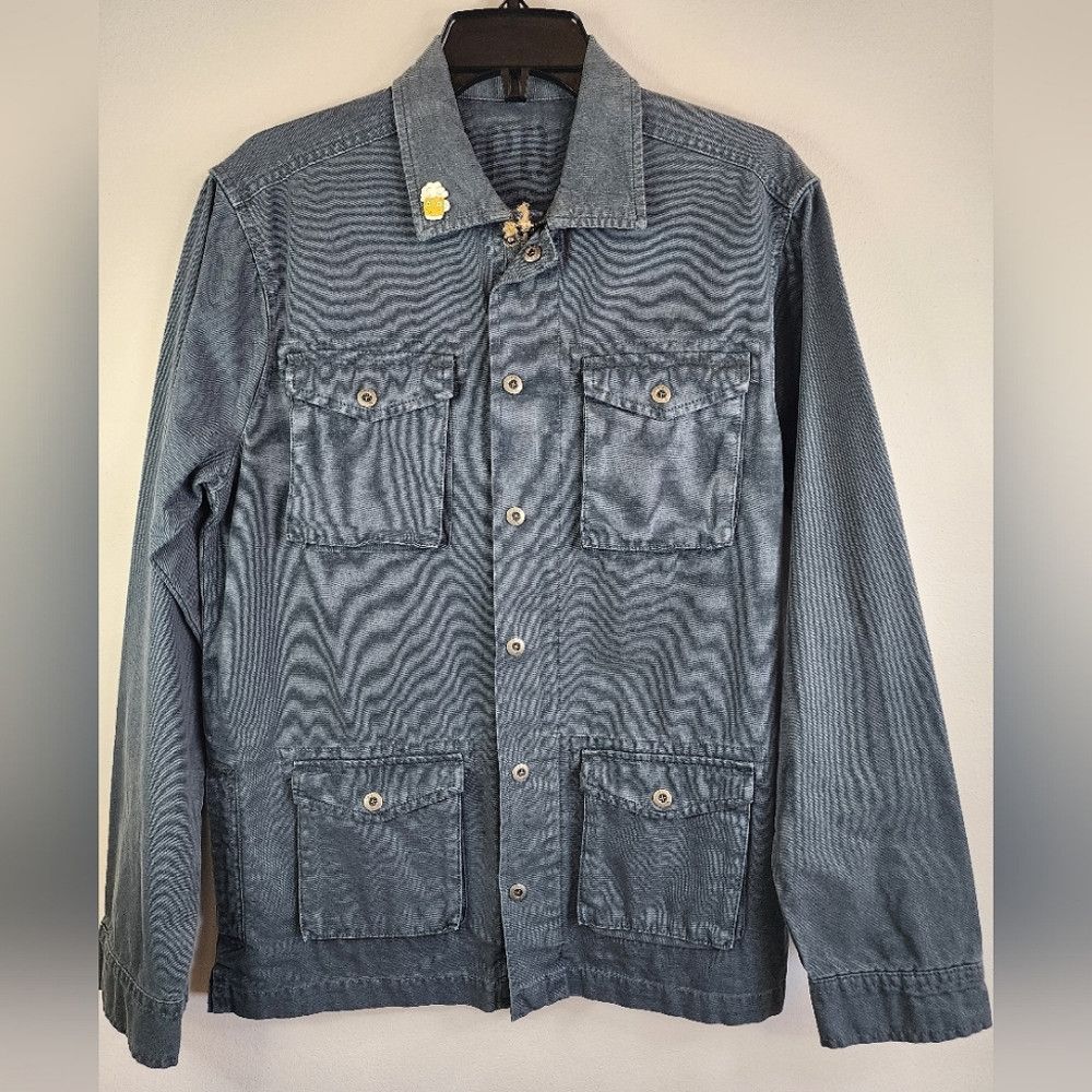 Original Paperbacks OPB Men's Slate Utilitarian Zip/Snap Front Corduroy Collar Size US M / EU 48-50 / 2 - 1 Thumbnail