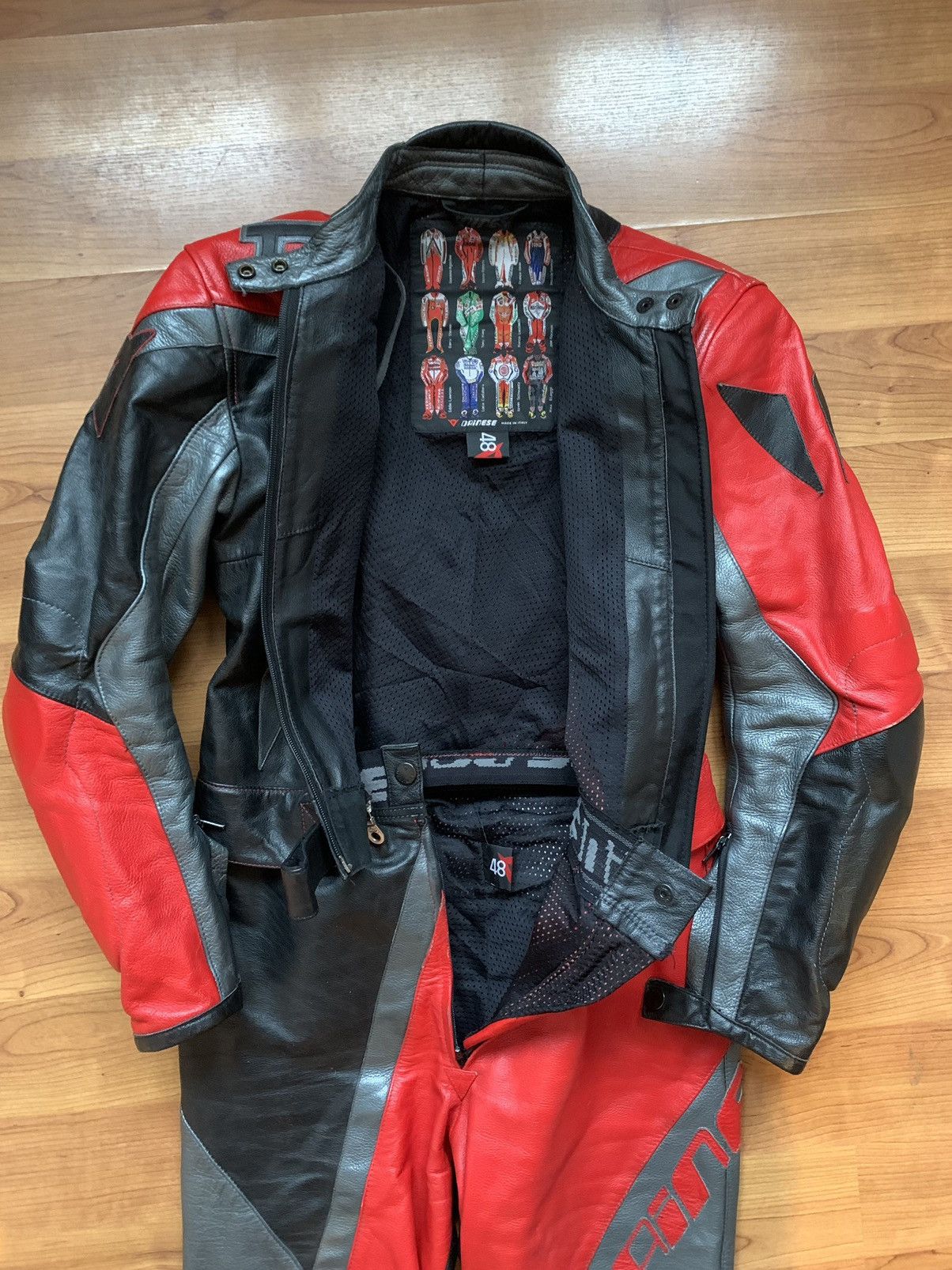 Dainese Vintage Dainese T3 Leather Suit Racing Moto size 48 Size US M / EU 48-50 / 2 - 13 Thumbnail