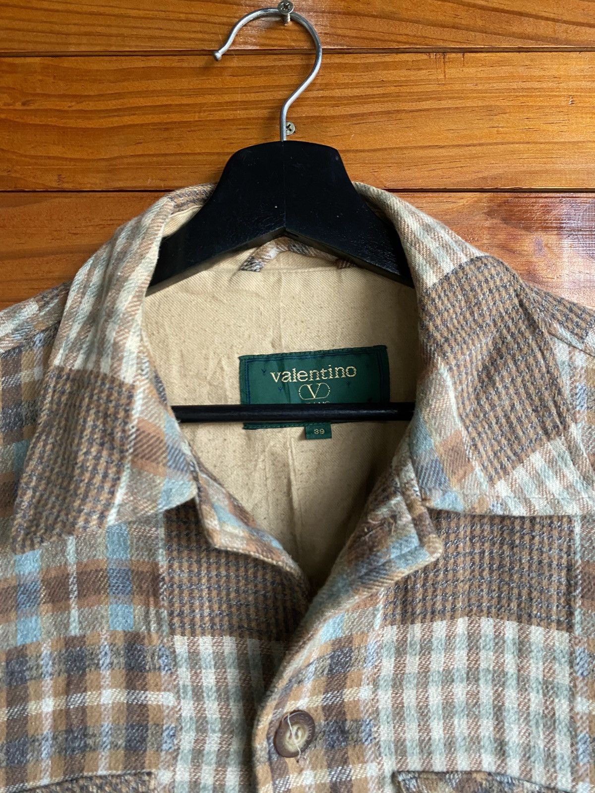 Valentino Vintage Valentino Jeans Patchwork Multi Check Overshirt Size US M / EU 48-50 / 2 - 10 Thumbnail