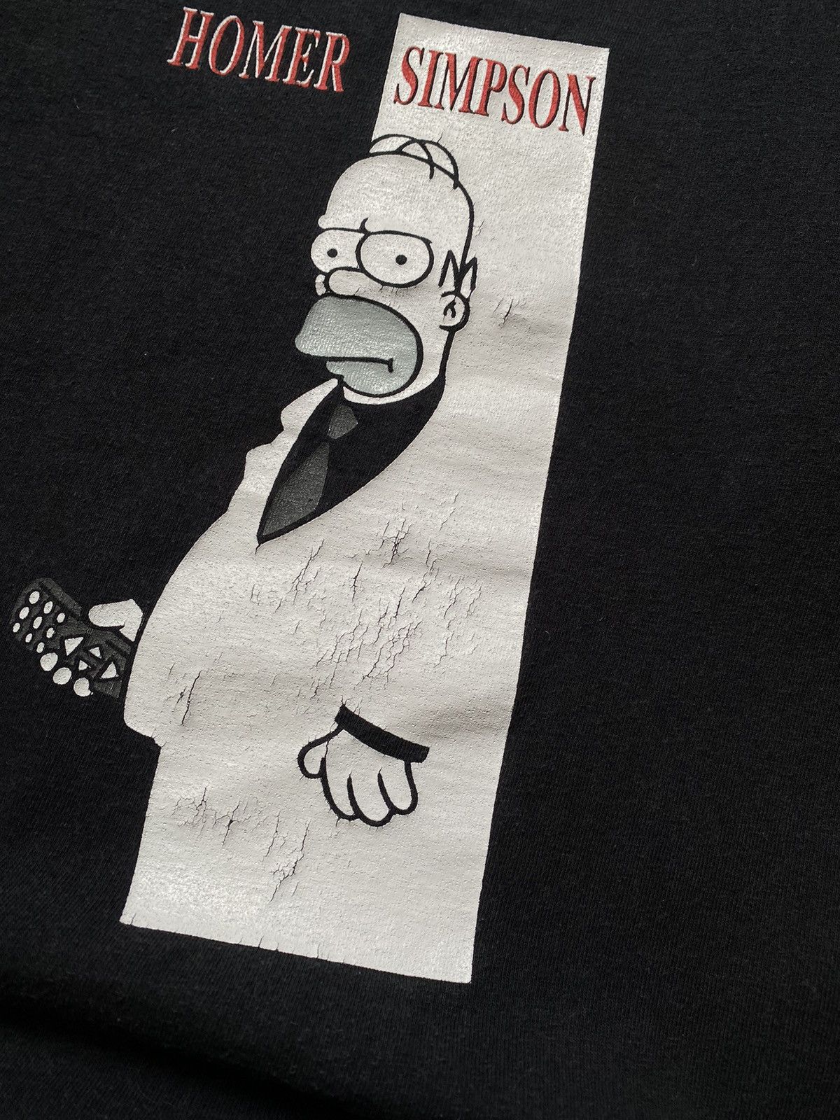 The Simpsons × Vintage Homer Simpson Scarface Parody T Shirt L Size Size US M / EU 48-50 / 2 - 9 Thumbnail