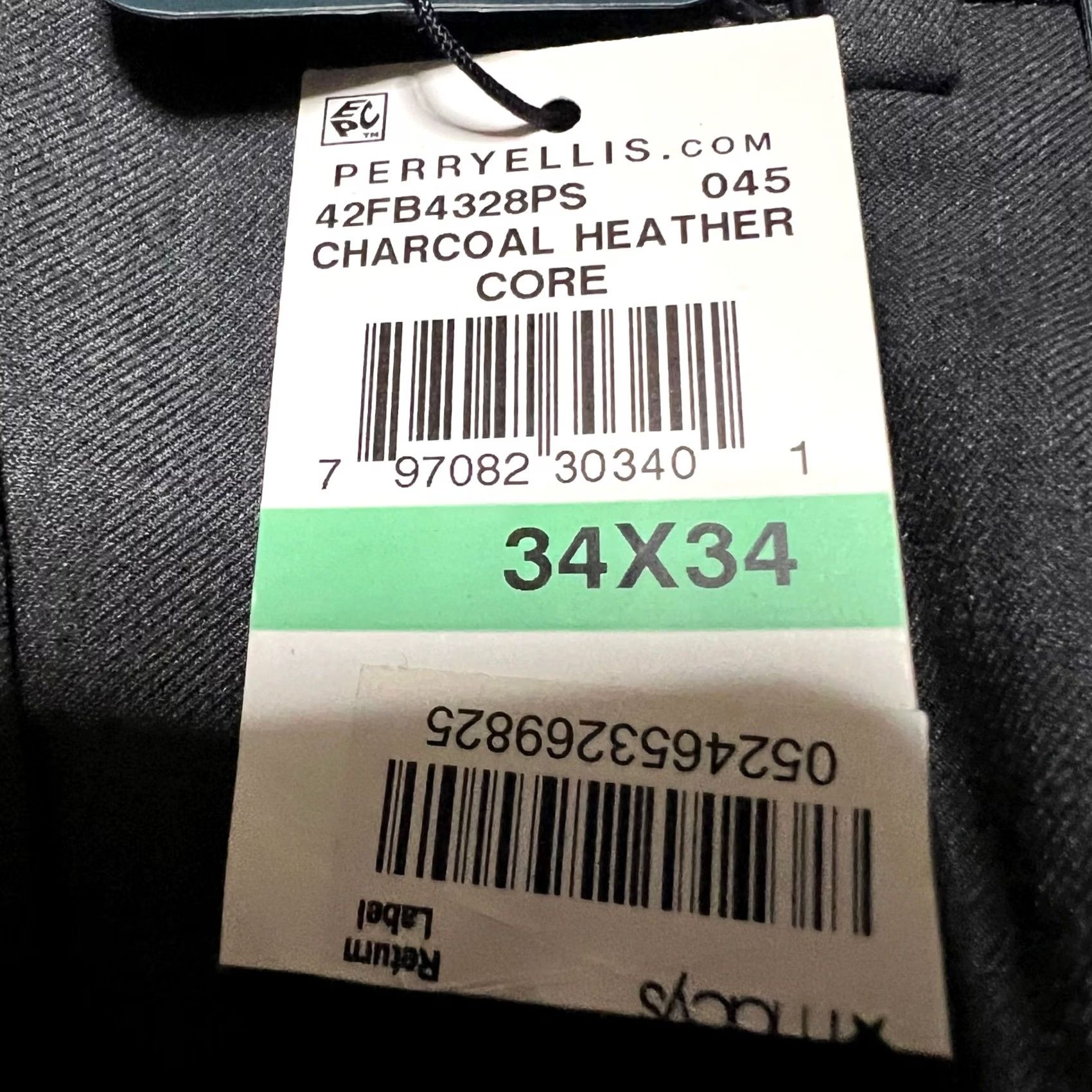 Perry Ellis Perry Ellis Dress Pants Mens 34x34 Gray Travel Luxe Slim Fit Stretch Washable Mens Dress Pants 34in Gray Size US 34 / EU 50 - 3 Thumbnail