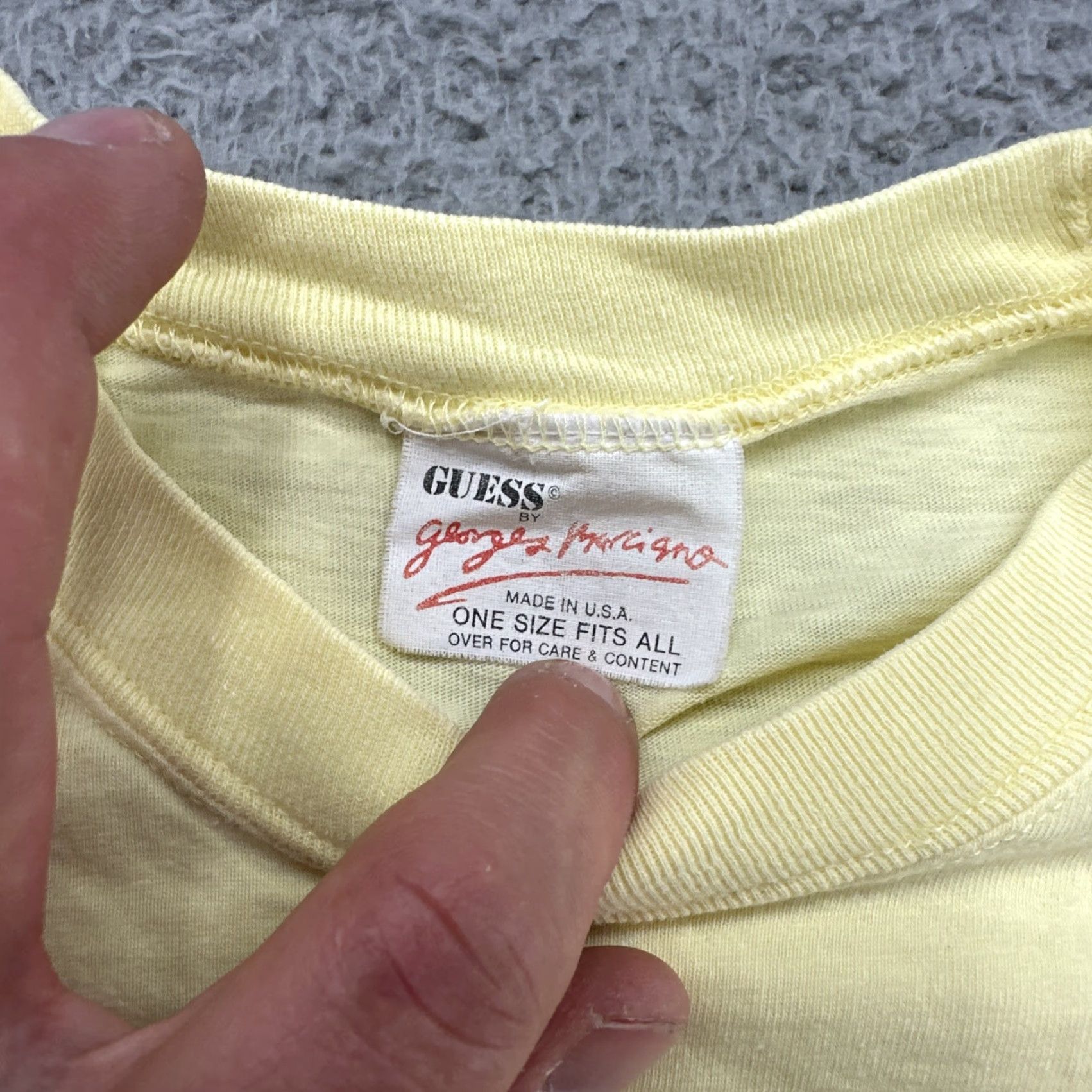 Guess Vtg Guess Jeans T Shirt Mens Large White 80s Hip hop Size US L / EU 52-54 / 3 - 5 Thumbnail