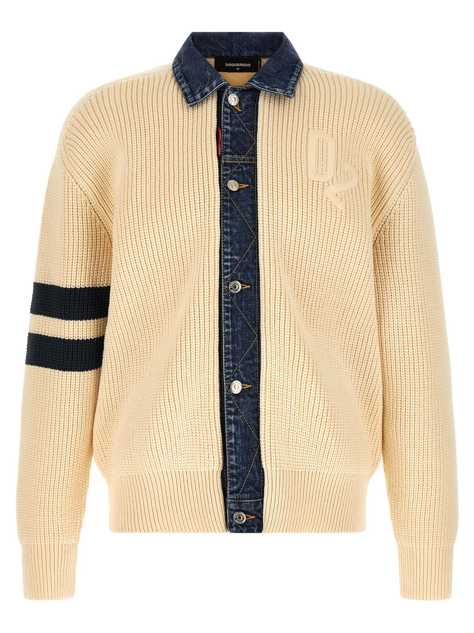 Dsquared2 'Denim Mix D2' Cardigan Size US L / EU 52-54 / 3 - 1 Thumbnail
