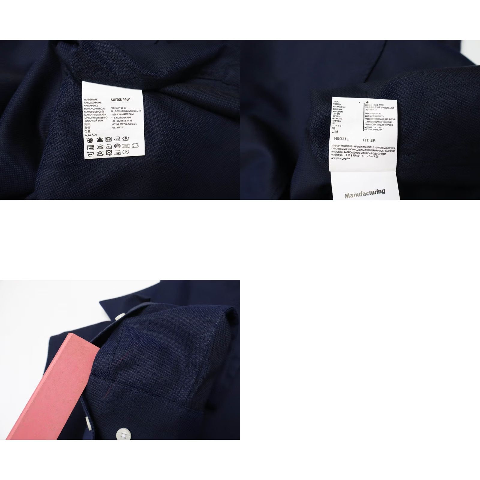 Suitsupply Suitsupply Traveller Shirt Men's 37/14 1/2 Navy Blue Button-Up Spread Collar Shirt Mens Blues 37/14 1/2 Size US M / EU 48-50 / 2 - 8 Thumbnail