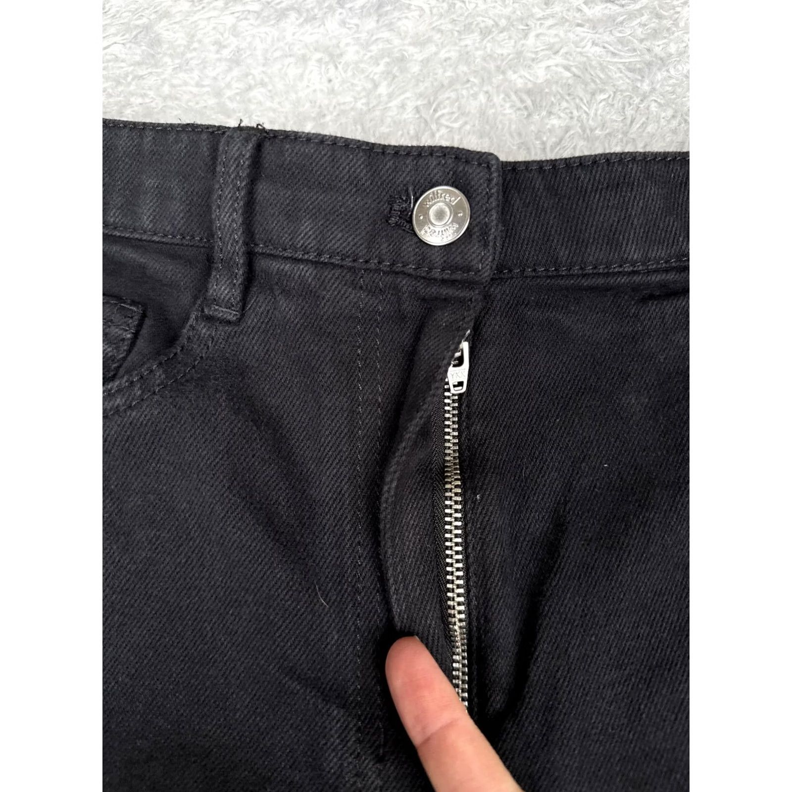 Vintage Wilfred Free Jeans Women 4 Black Dark Wash High Rise Straight Denim 25x30 Regular 5-Pocket Size 27" / US 4 / IT 40 - 5 Thumbnail