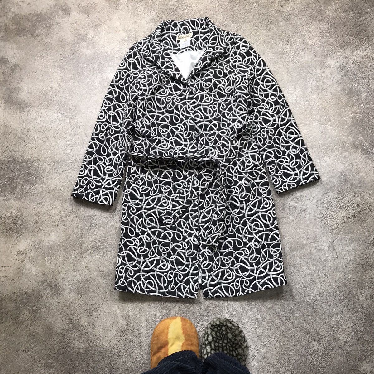 Vintage Vintage Y2K All Over Print Trench Coat Avant Garde Streetwea Size M / US 6-8 / IT 42-44 - 1 Thumbnail