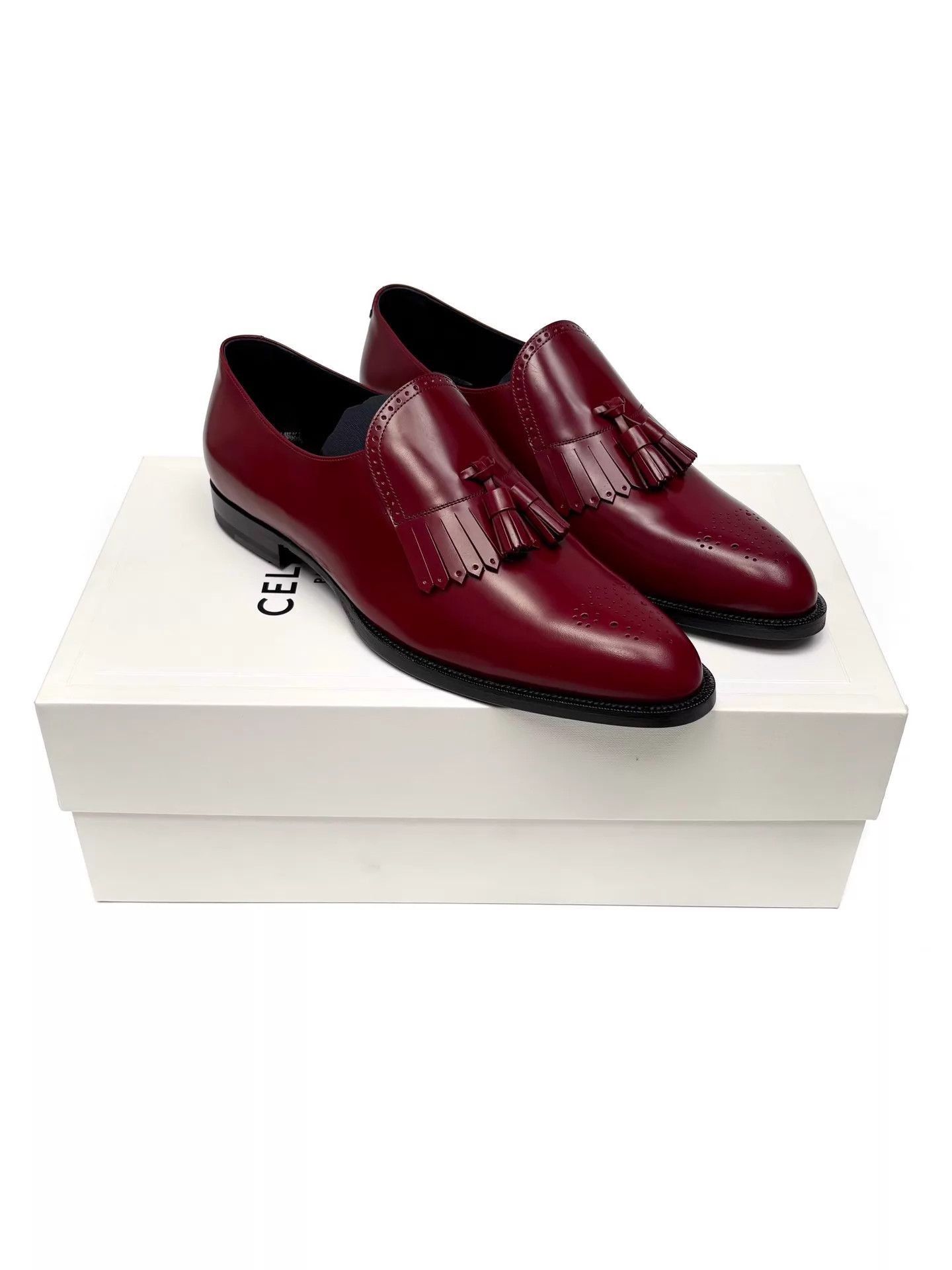 Celine Red Tassel Loafers Size 7 Size US 7 / EU 40 - 1 Thumbnail