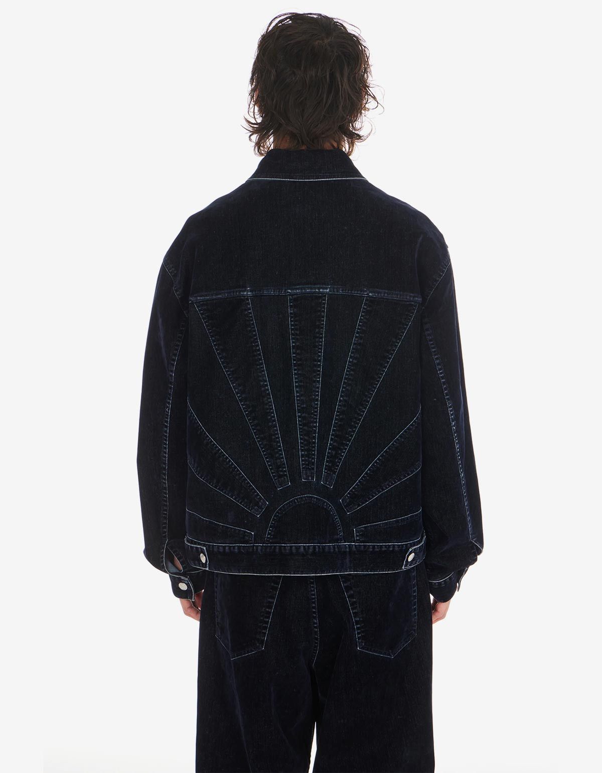 Nahmias Nahmias Blue Moleskin Trucker Jacket Size US L / EU 52-54 / 3 - 3 Thumbnail
