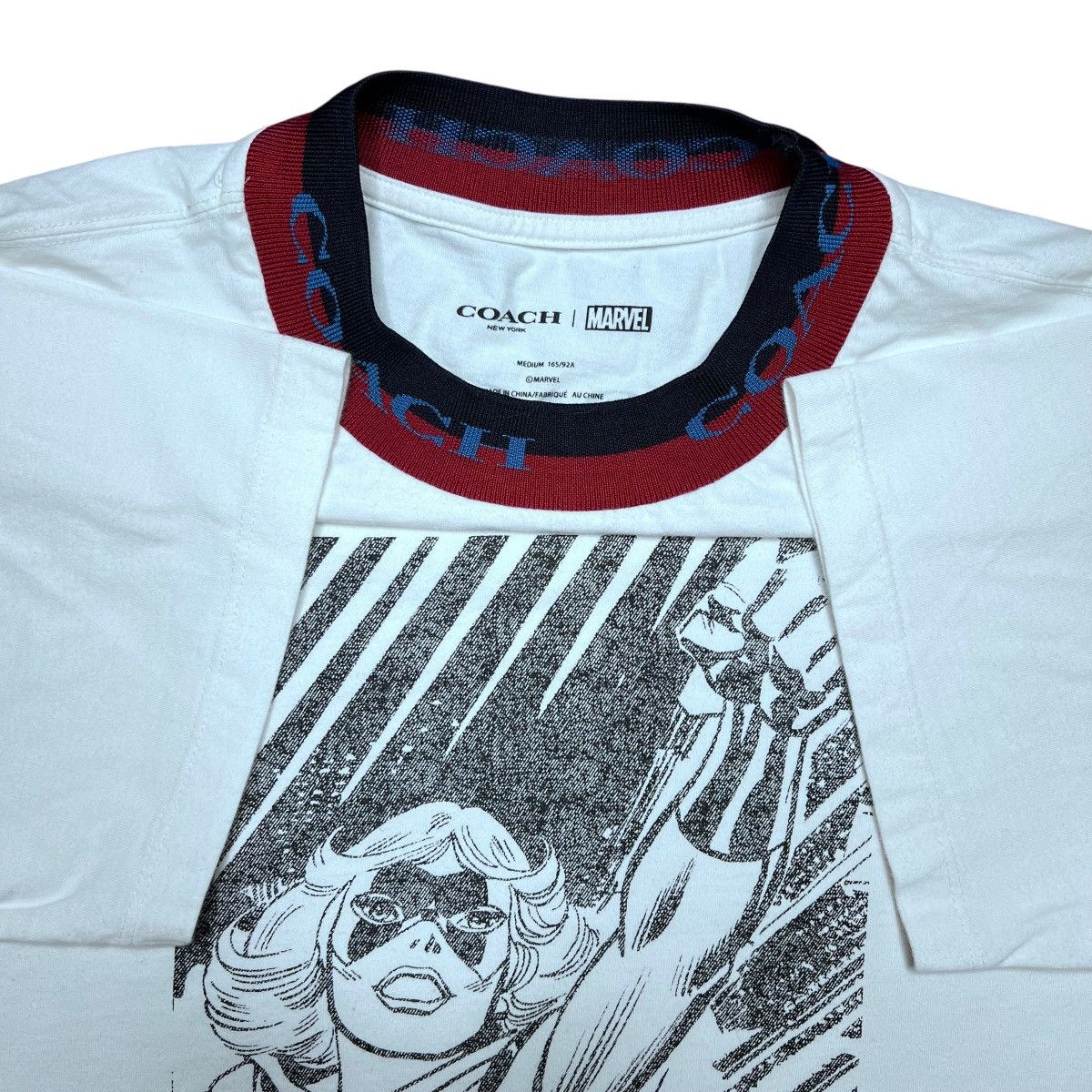 Coach Coach x Marvel Captain Marvel White Short Sleeve Graphic Tee Size US M / EU 48-50 / 2 - 3 Thumbnail