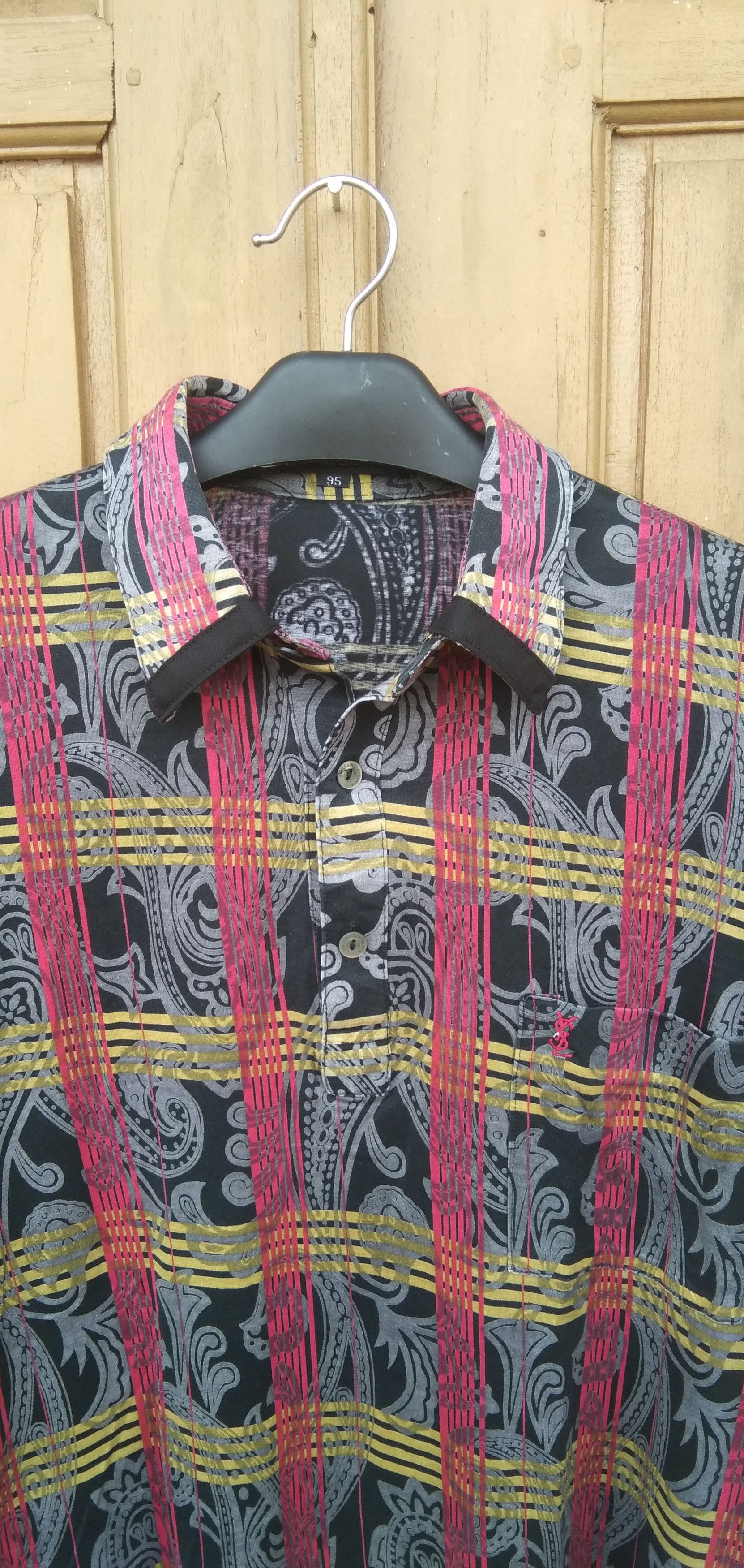 Vintage × Yves Saint Laurent Vtg YsL treecots long polo shirt Size US M / EU 48-50 / 2 - 1 Thumbnail