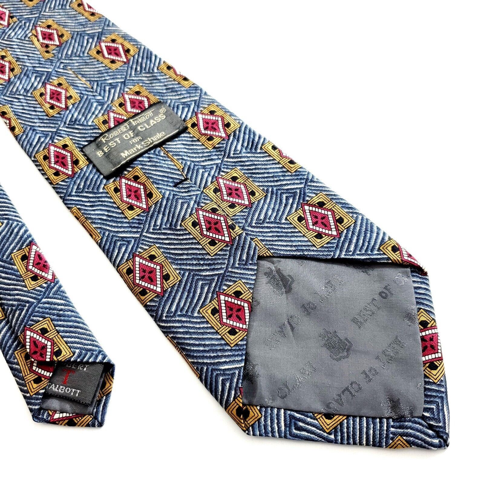 Robert Talbott Robert Talbott Best Of Class Mark Shale Blue Tan Abstract Sh Size ONE SIZE - 6 Thumbnail