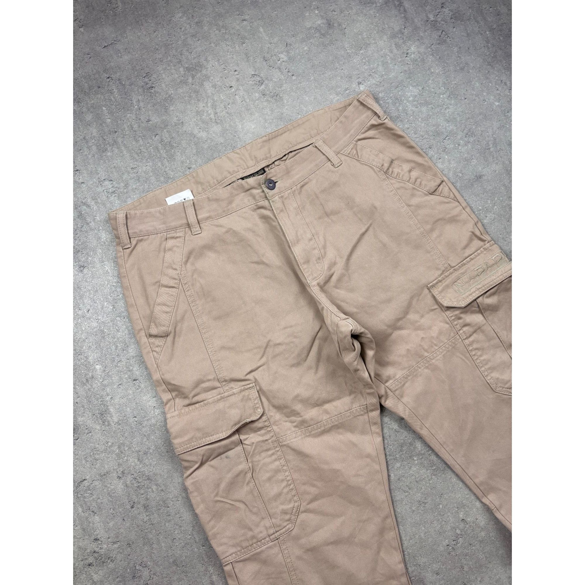 Napapijri NAPAPIJRI Men’s Cargo Pants Size W36 Beige Khaki Military Ta Size US 36 / EU 52 - 3 Thumbnail