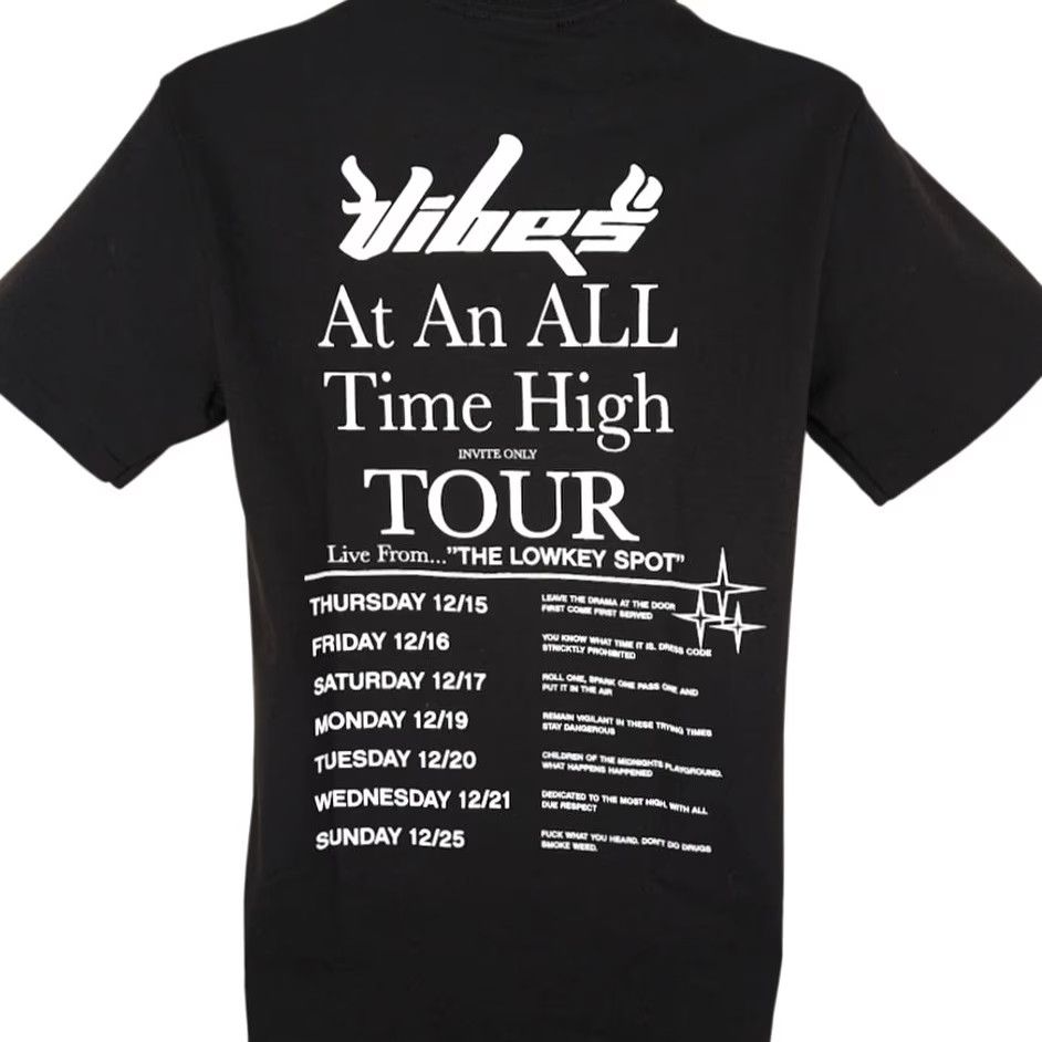 VIBE Vibes All Time High T Shirt Mens Small Black Cannabis Rolling Papers Tee Size US S / EU 44-46 / 1 - 4 Thumbnail