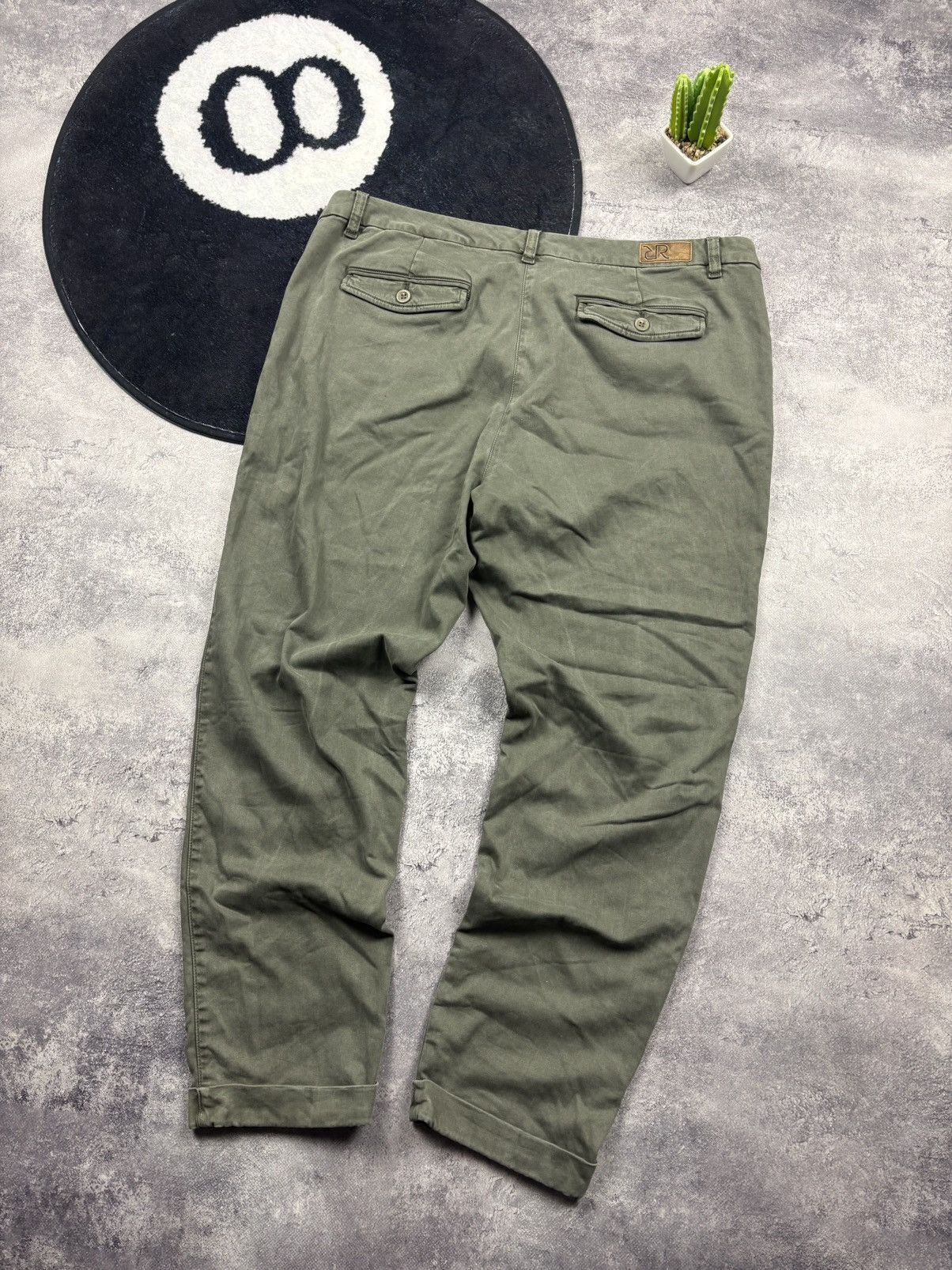 Vintage RAFFAELLO ROSSI Vintage Navy Green Hype Casual Pants Rare Size 32" / US 10 / IT 46 - 12 Thumbnail