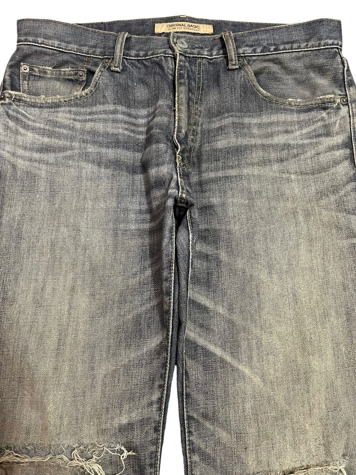 Uniqlo Vintage Japanese Uniqlo Mud Faded Wash Distress Style Jeans Size US 34 / EU 50 - 3 Thumbnail