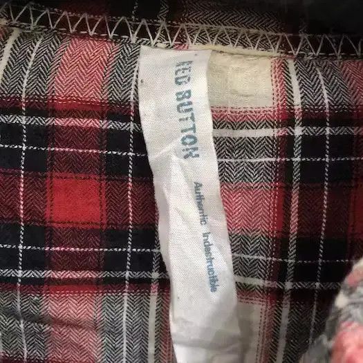 Vintage Vintage Red Button Plaid Tartan Flannel Shirt 👕 Size US S / EU 44-46 / 1 - 3 Thumbnail