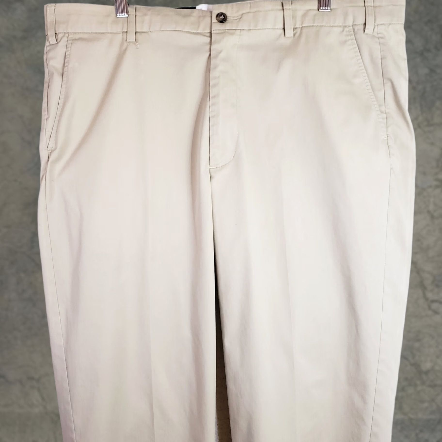 Orvis Orvis Mens Khaki Pants Beig Flat Front 39 Altered Regular Waist Zip Button Pants Size US 39 - 1 Thumbnail