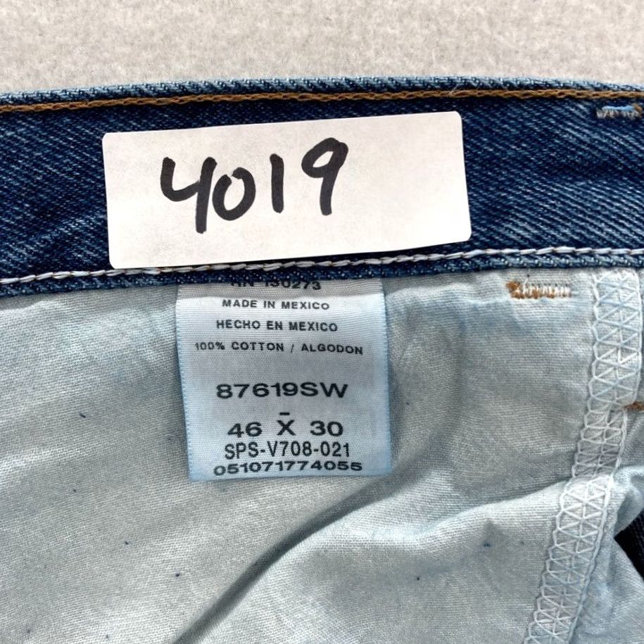 Denime Rustler Mens 46x30 Jeans Straight Denim Blue Reg Size US 30 / EU 46 - 4 Thumbnail