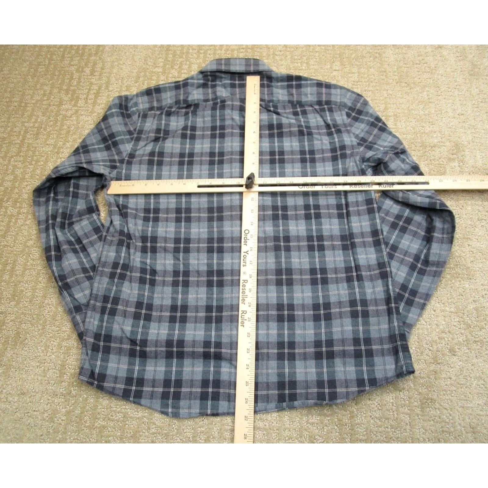 UNTUCKit UNTUCKit Shirt Men Medium Gray Plaid Flannel Long Sleeve Button-Up Casual Regular Size US M / EU 48-50 / 2 - 4 Thumbnail
