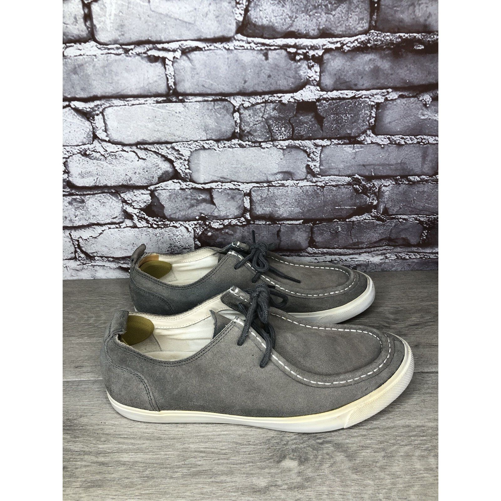 Cole Haan Cole Haan Air Berge Gray Suede Moc Toe Lace Up Sneaker Shoes Size US 10 / EU 43 - 19 Thumbnail