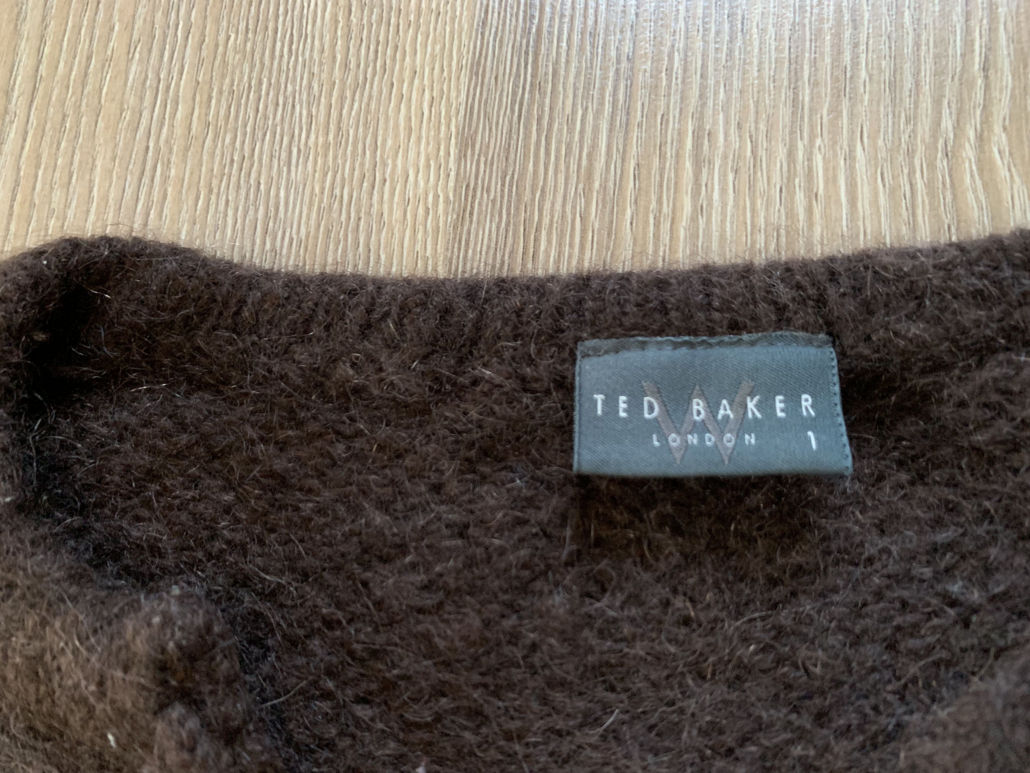 Ted Baker Ted Baker London Mohair Wool Brown Fringe Poncho Size XXS / US 00 / IT 34 - 6 Thumbnail