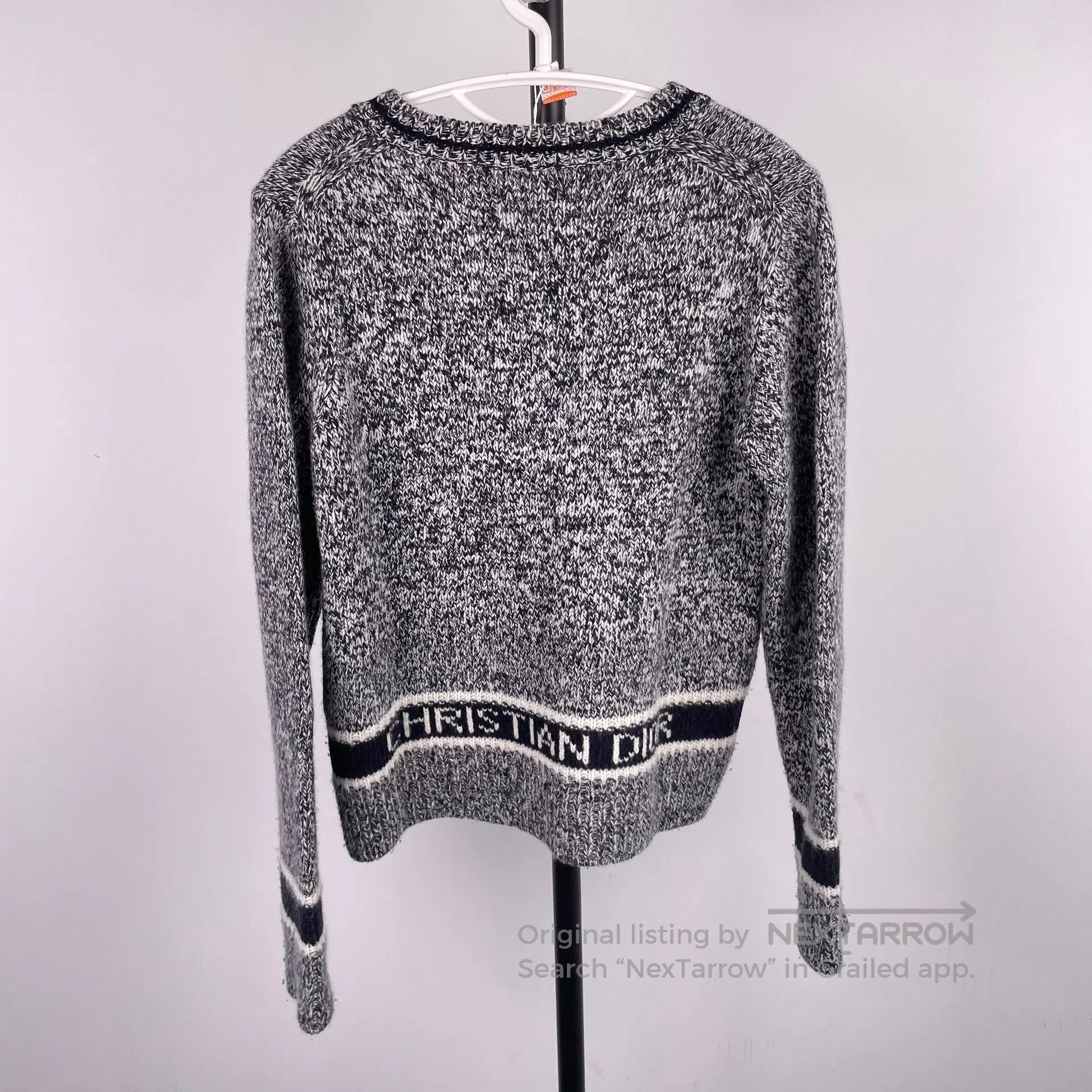 Dior Dior Academy style gray knitted V-neck cashmere sweater| Size XS / US 0-2 / IT 36-38 - 2 Thumbnail
