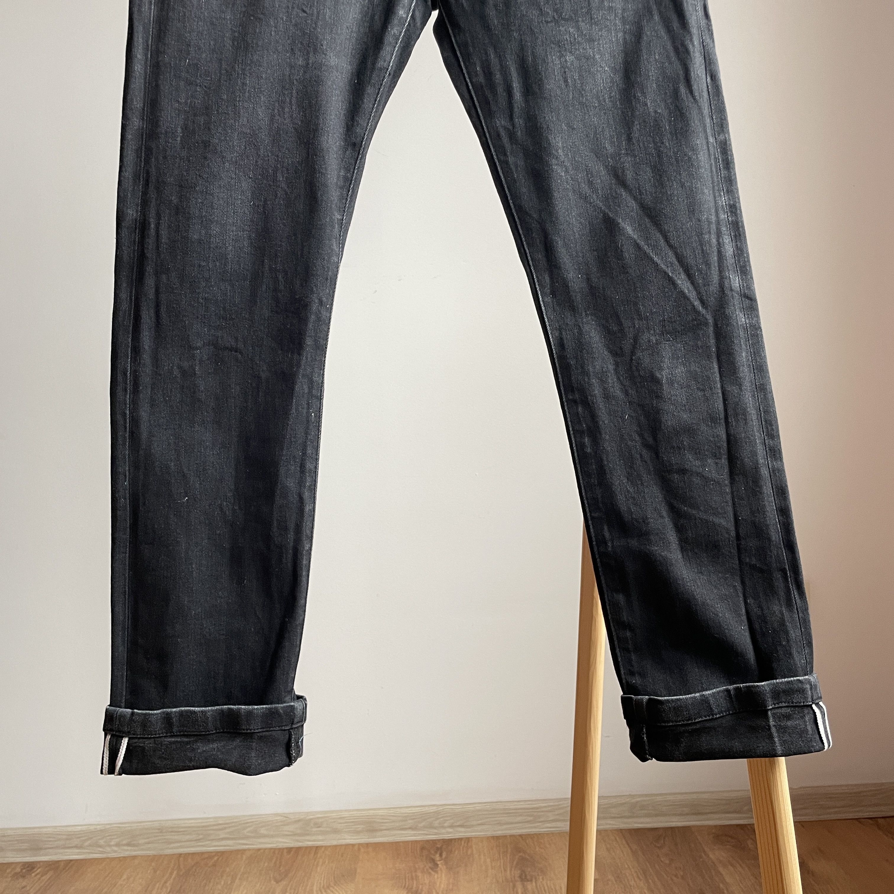 Jean Shop Jean Shop Jim Stretch Slim Washed Black Selvedge Denim Size US 32 / EU 48 - 8 Thumbnail