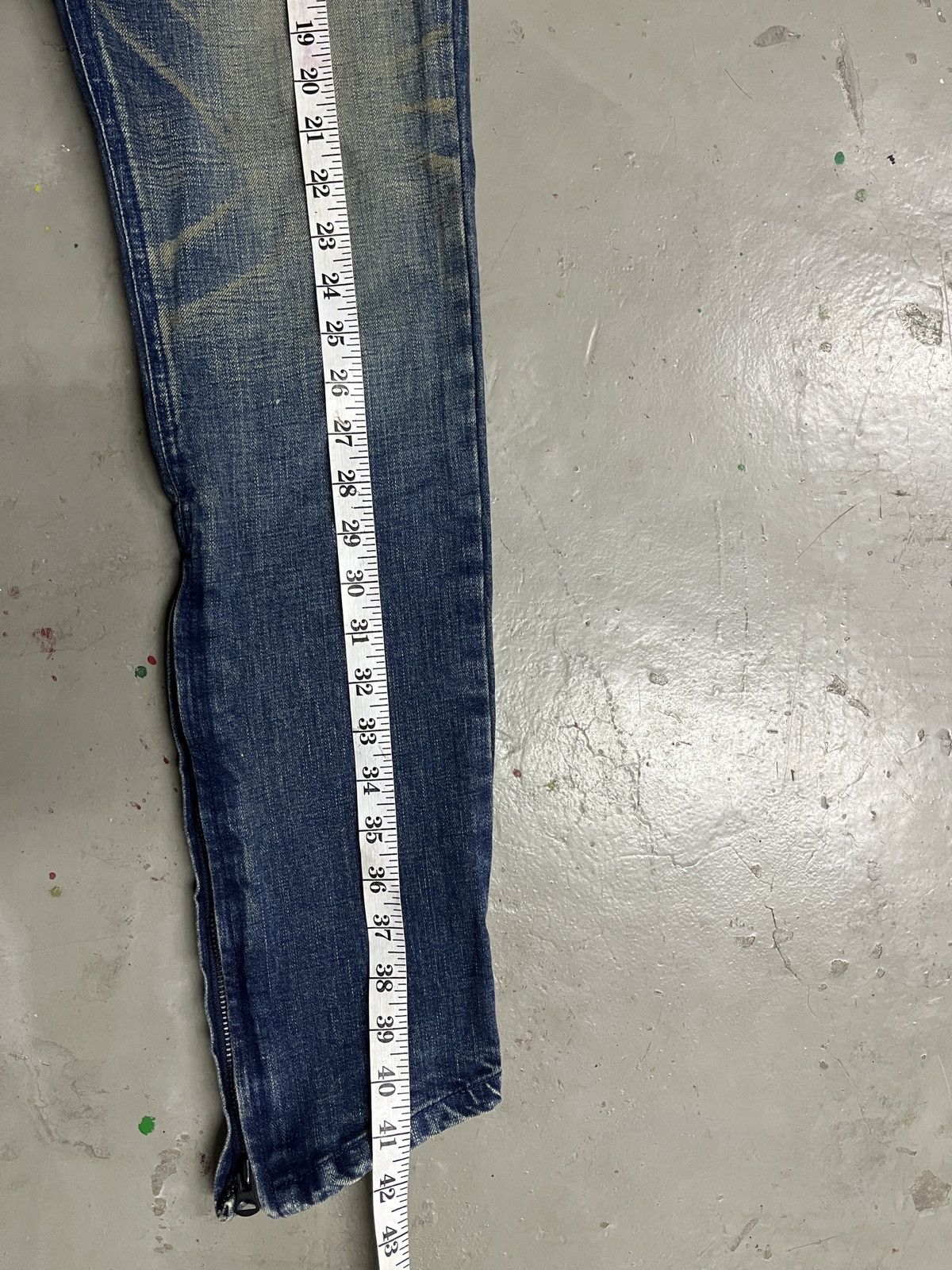 If Six Was Nine Ifsixwasnine Style Whiskered Asymmetrical Zipper Flare Pants Size US 32 / EU 48 - 8 Thumbnail