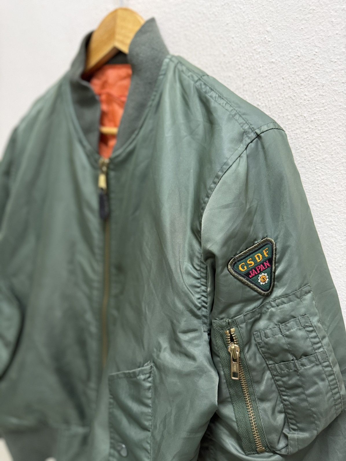 Vintage Air Force MA-1 Flight Jacket GSDF JPN patches on the sleeve Size US M / EU 48-50 / 2 - 22 Thumbnail