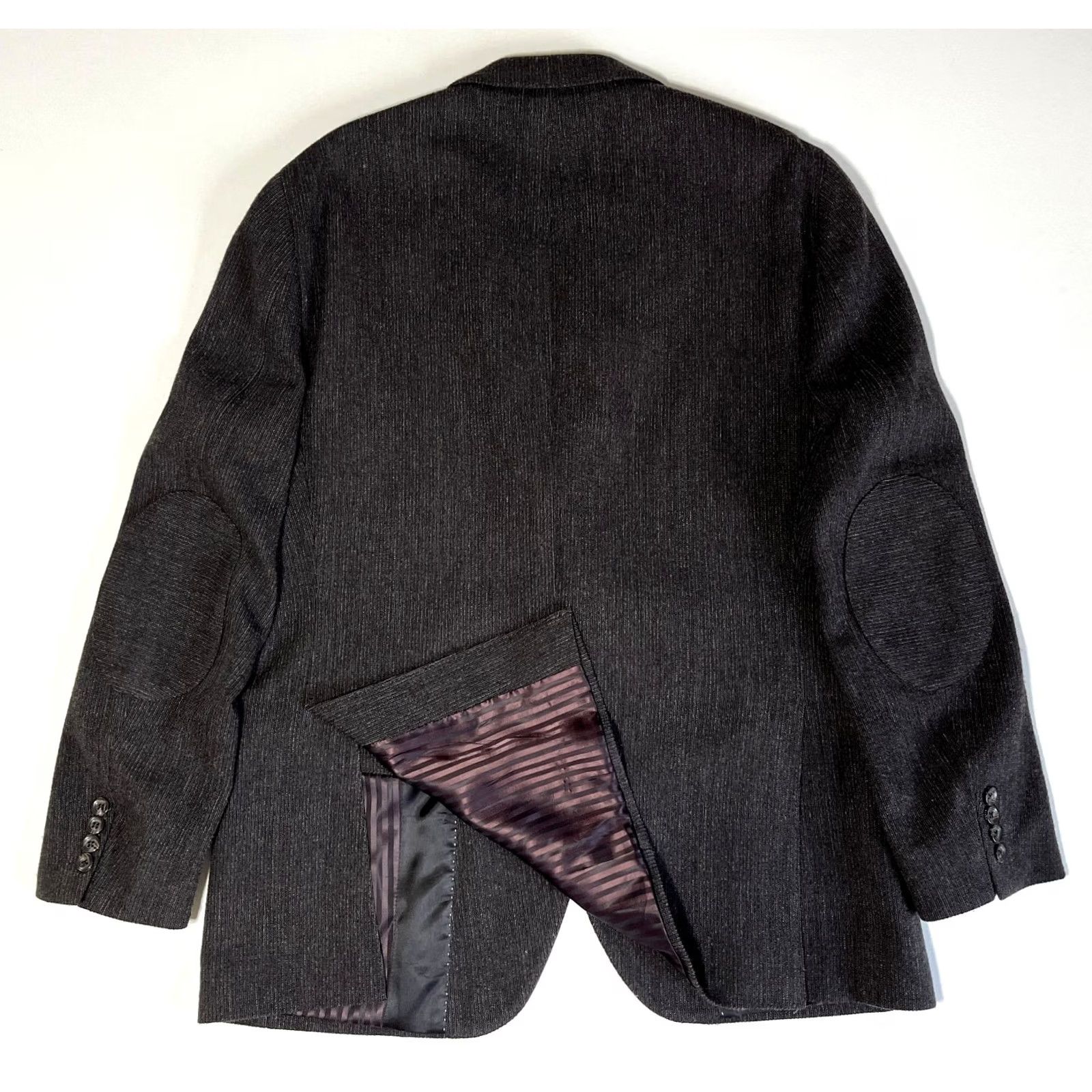 Vintage Kroon Men's Blazer Jacket Wool Cashmere Elbow Patches Size 40 Regular Brown Mens Blazer Jacket Size 40R - 5 Thumbnail