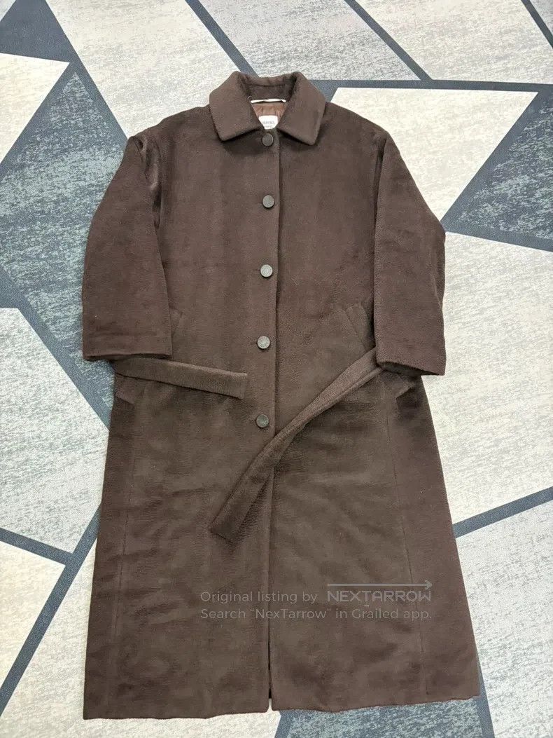 Hermes Hermes Dark Brown Cashmere Cotton Coat Size XXS / US 00 / IT 34 - 1 Thumbnail