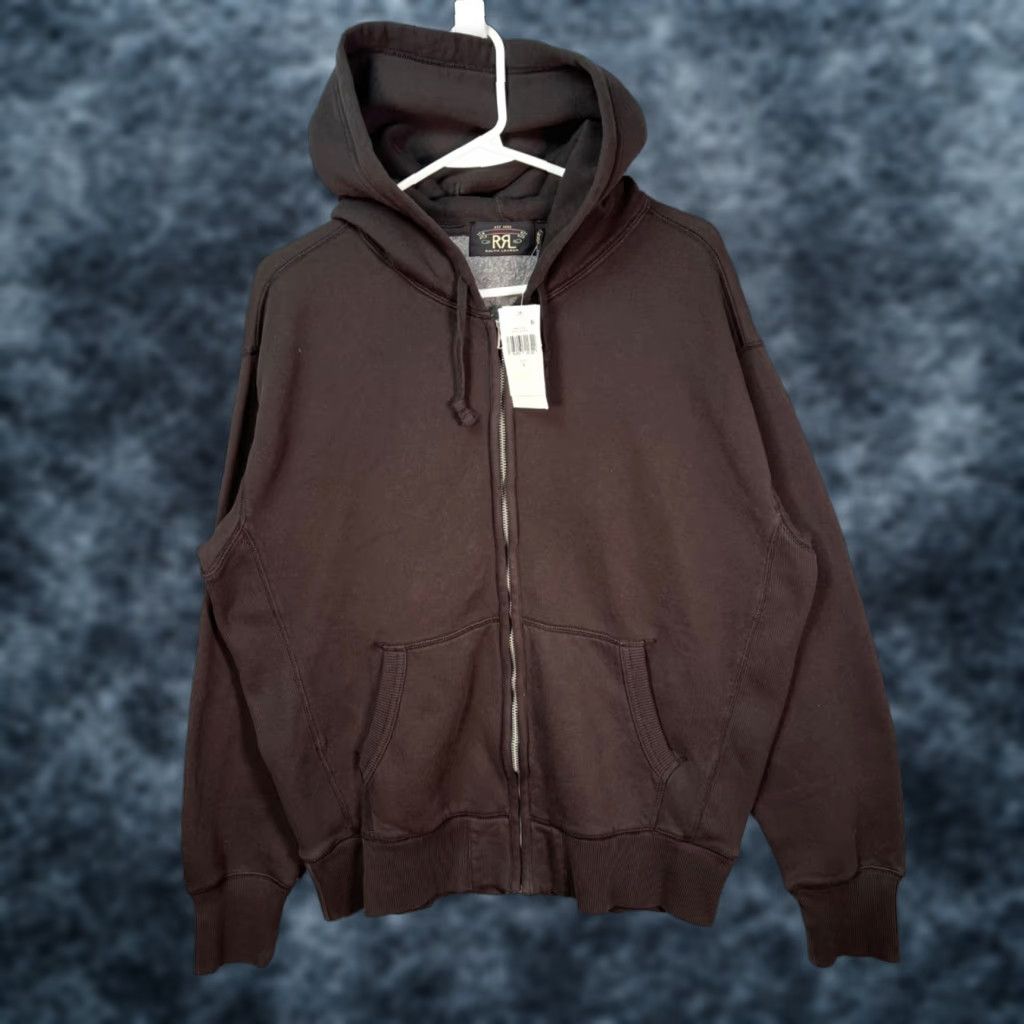 Ralph Lauren RRL Ralph Lauren Mens Hoodie Size L Black Zip Hooded Sweatshirt NEW Size US L / EU 52-54 / 3 - 1 Thumbnail