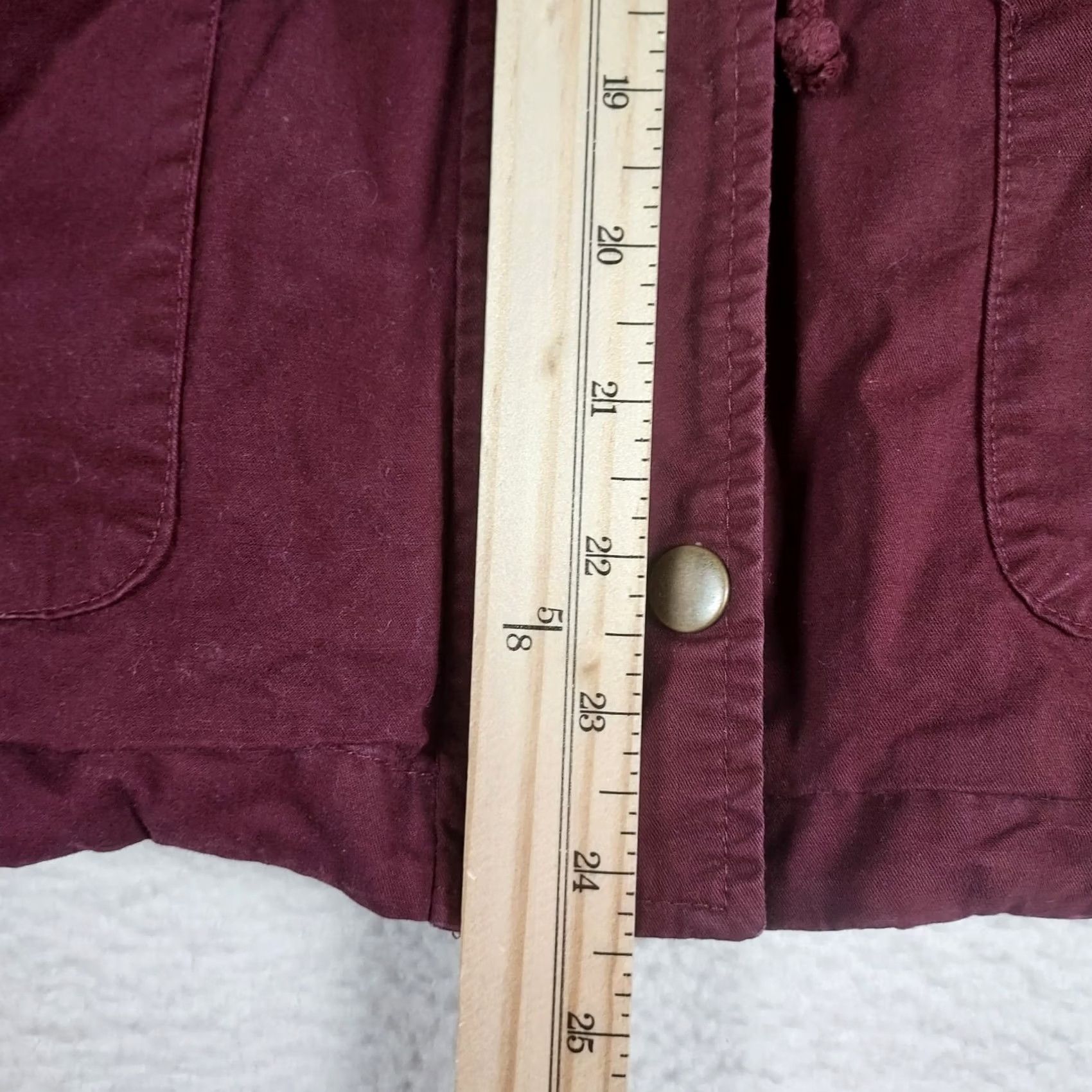 Vintage Love Tree Burgundy Hooded Utility Vest Women’s M Red Zip Front Lined Sleeveless Casual Winter Fall Spring Jacket Vest Size M / US 6-8 / IT 42-44 - 6 Thumbnail