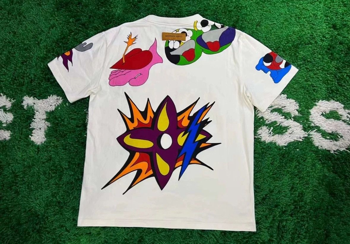 Louis Vuitton Louis Vuitton Cartoon LOGO printed T shirt with ro Size US XXL / EU 58 / 5 - 2 Thumbnail