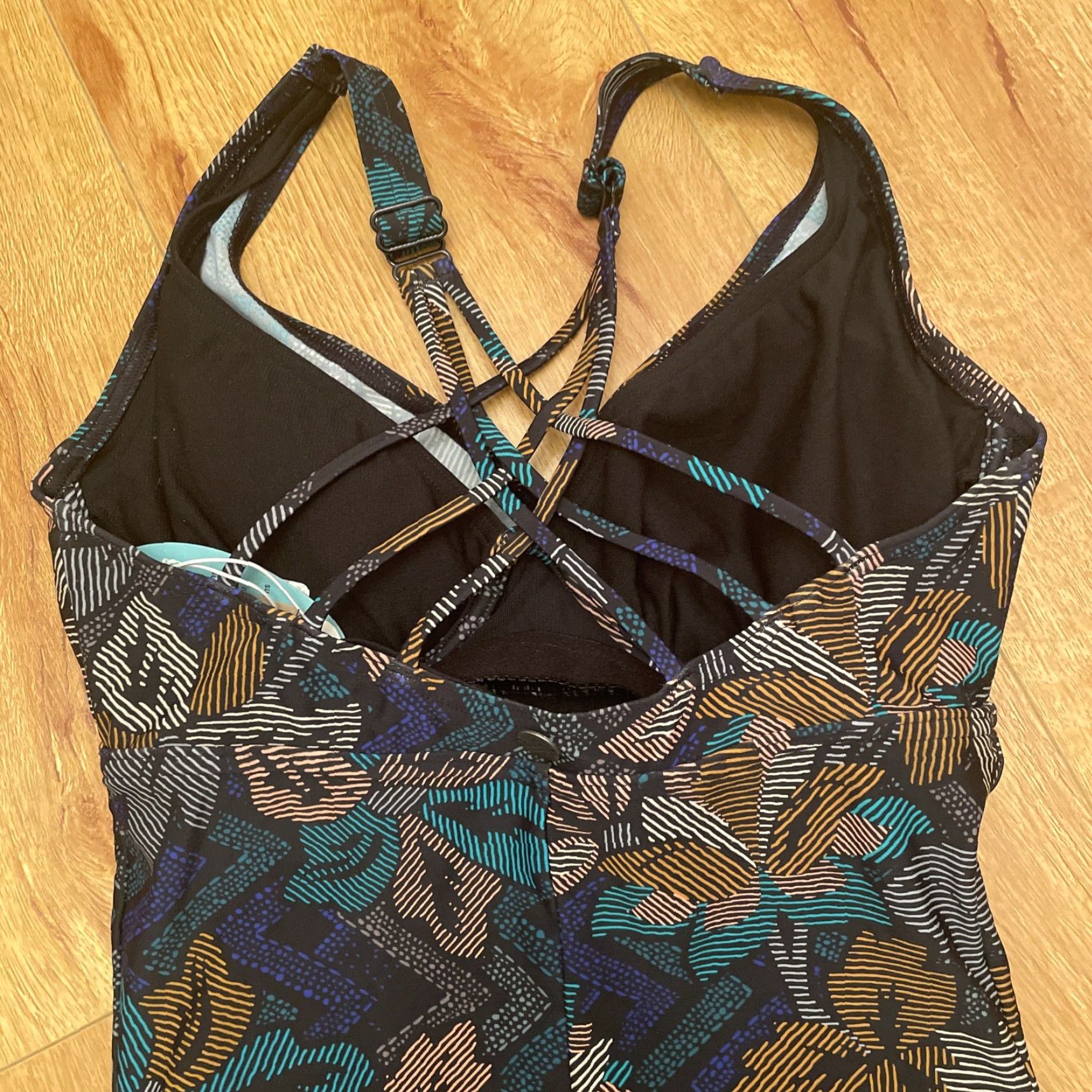 Prana Prana One Piece Swimsuit Women XS New Green Floral Bohemian NWT Strappy Size ONE SIZE - 7 Thumbnail