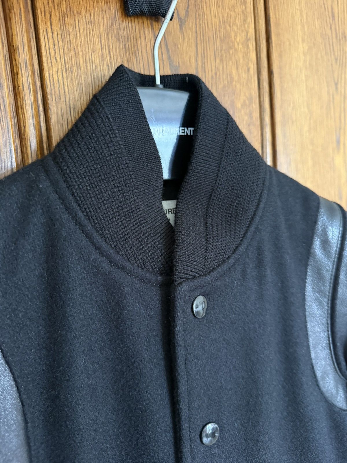 Saint Laurent Paris $3k 🤑Saint Laurent classic black teddy leather wool FR36 S Size XS / US 0-2 / IT 36-38 - 15 Thumbnail