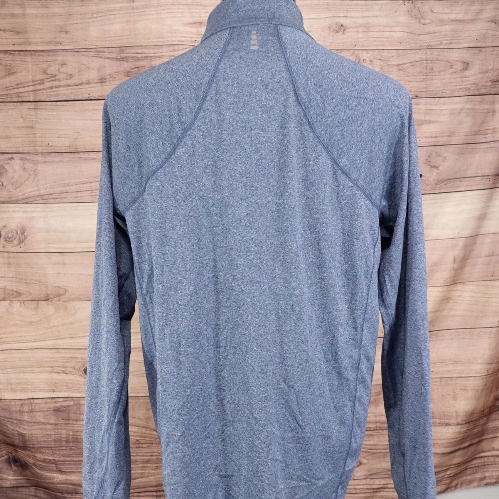 Lands' End Lands' End Mens Large Blue Heather Quarter-Zip Performance Pullover Knit Size US L / EU 52-54 / 3 - 4 Thumbnail