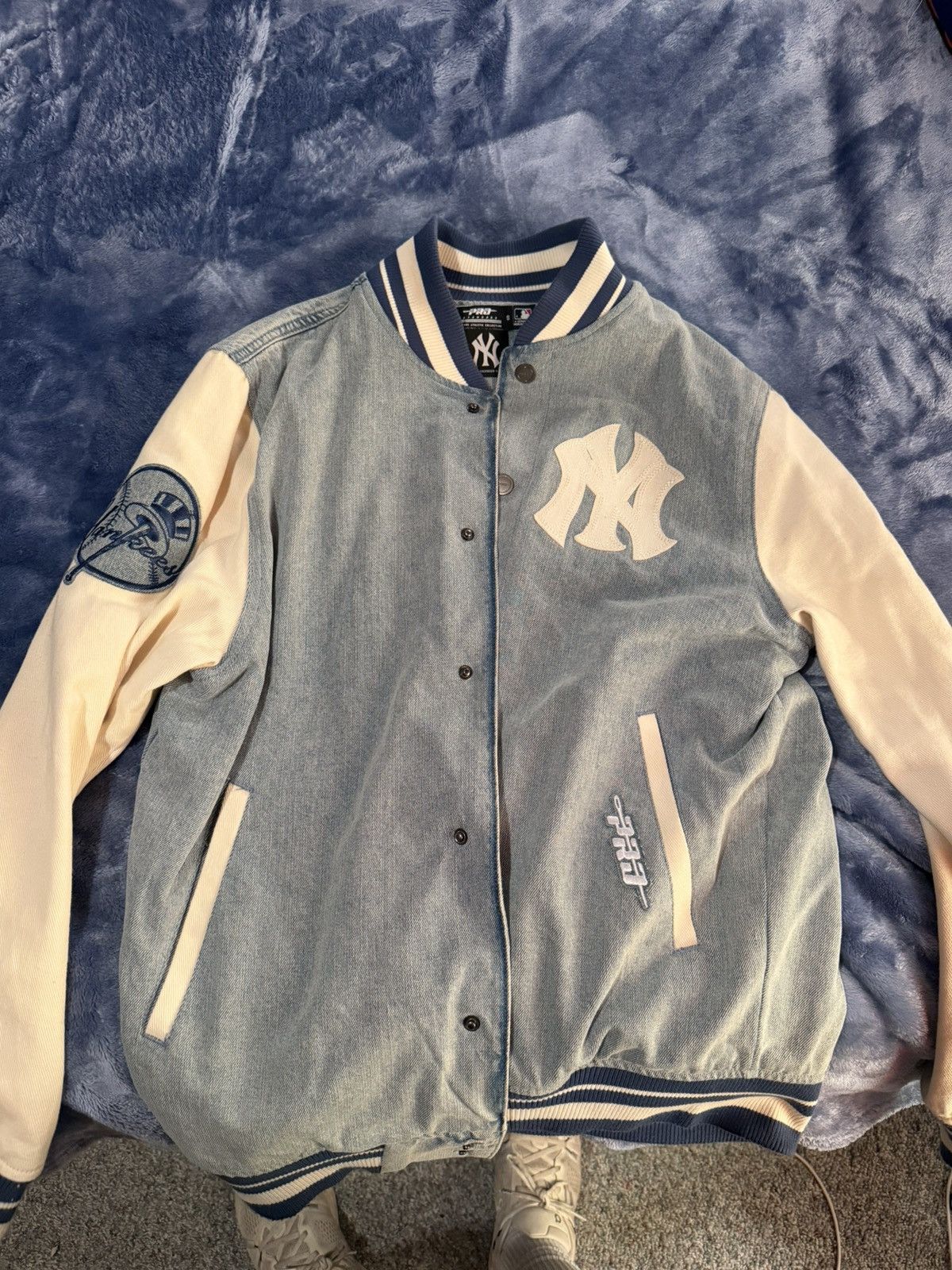 Pro Standard New York Yankees Denim Bomber Jacket Size S / US 4 / IT 40 - 1 Thumbnail