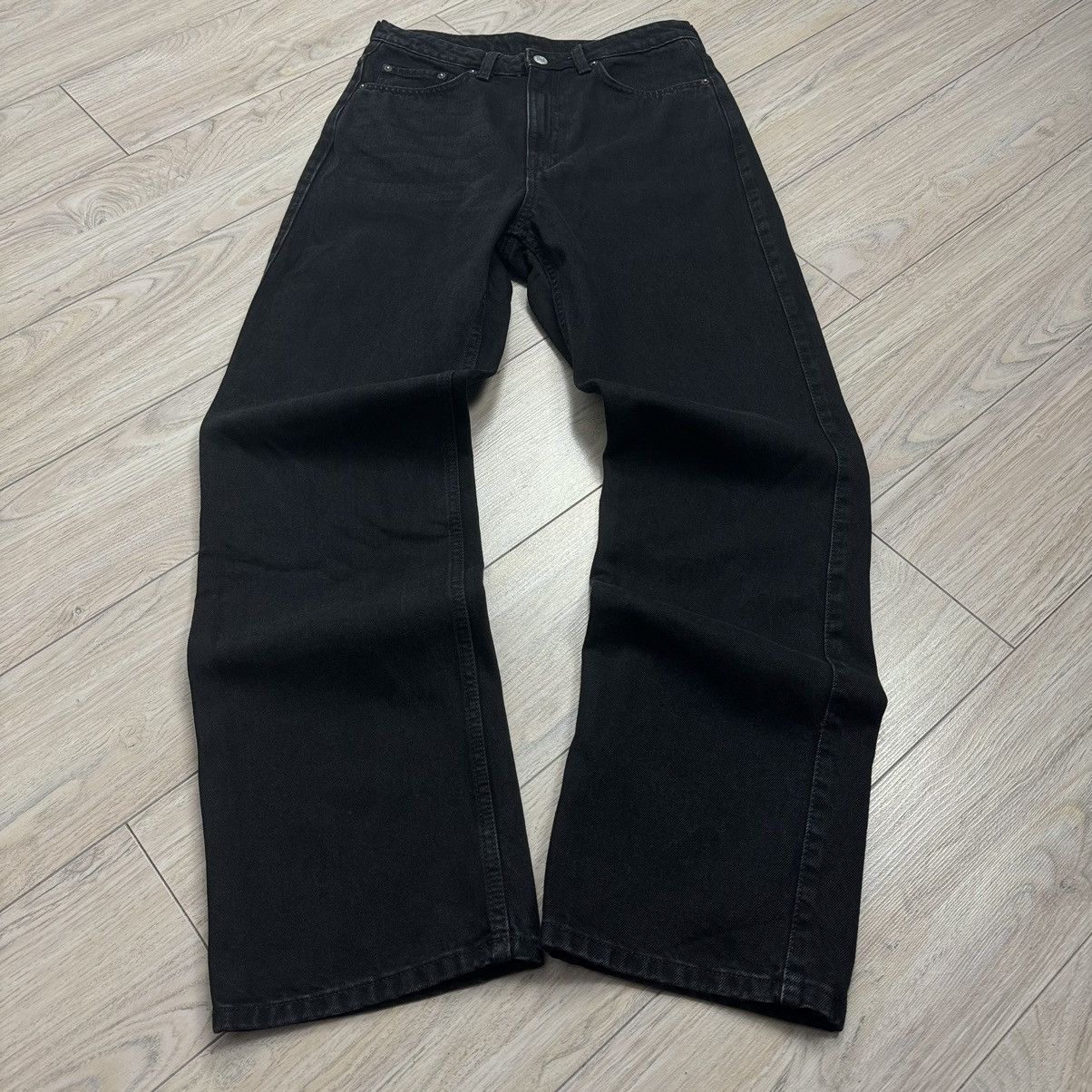 Other Rare Weekday Rowe Extra High Straight Black Denim Jeans Size US 30 / EU 46 - 1 Thumbnail