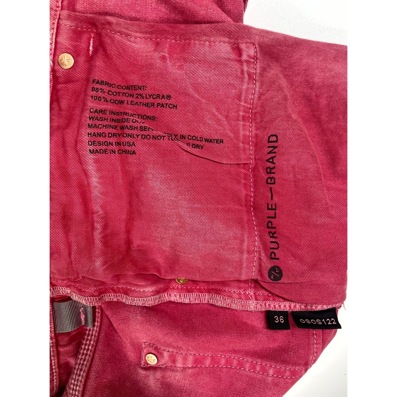 Purple Brand Purple Brand Plain Red Wash Jeans Size US 36 / EU 52 - 5 Thumbnail