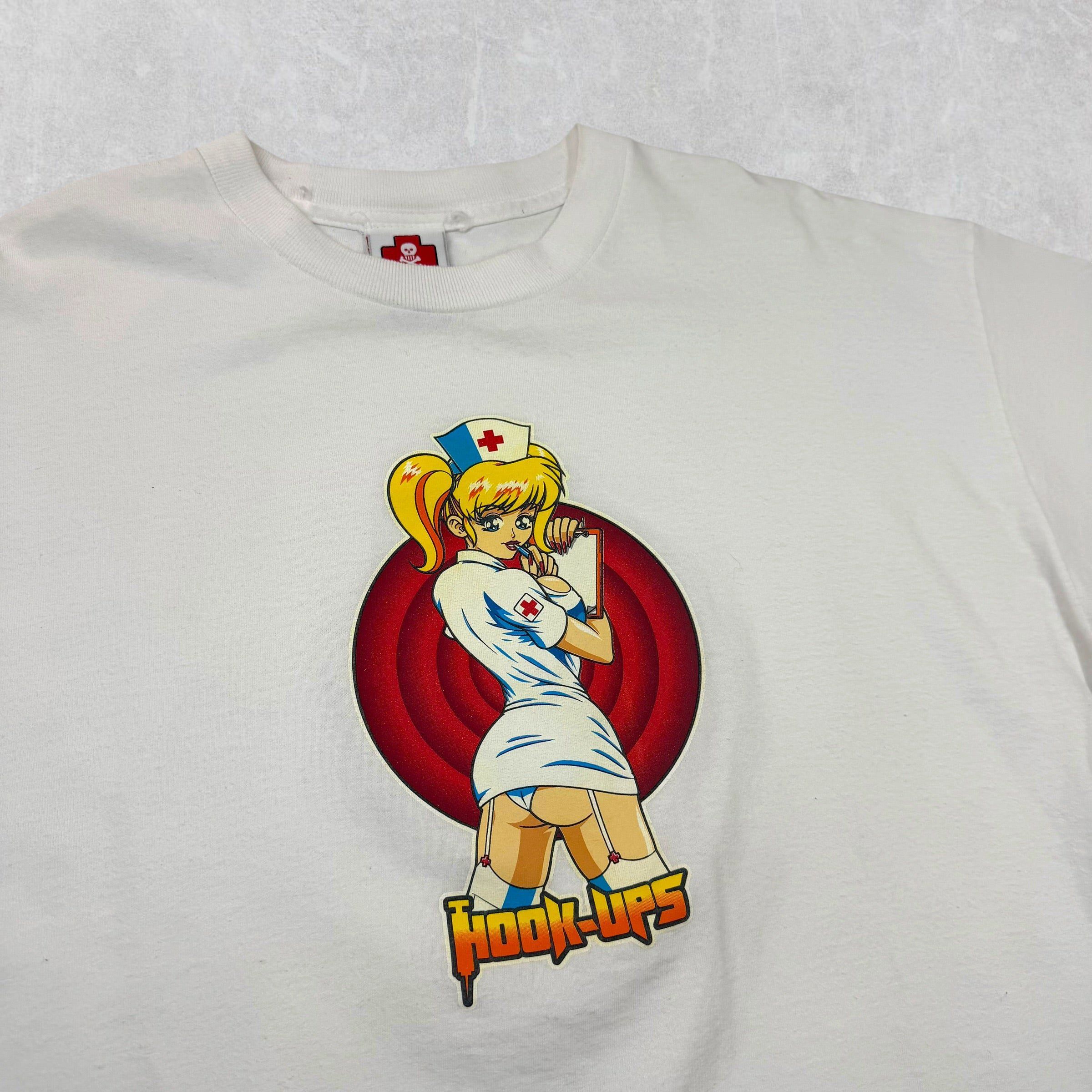 Hook-Ups Vintage 90's Hook-Ups Nurse Tee XL Size US XL / EU 56 / 4 - 3 Thumbnail