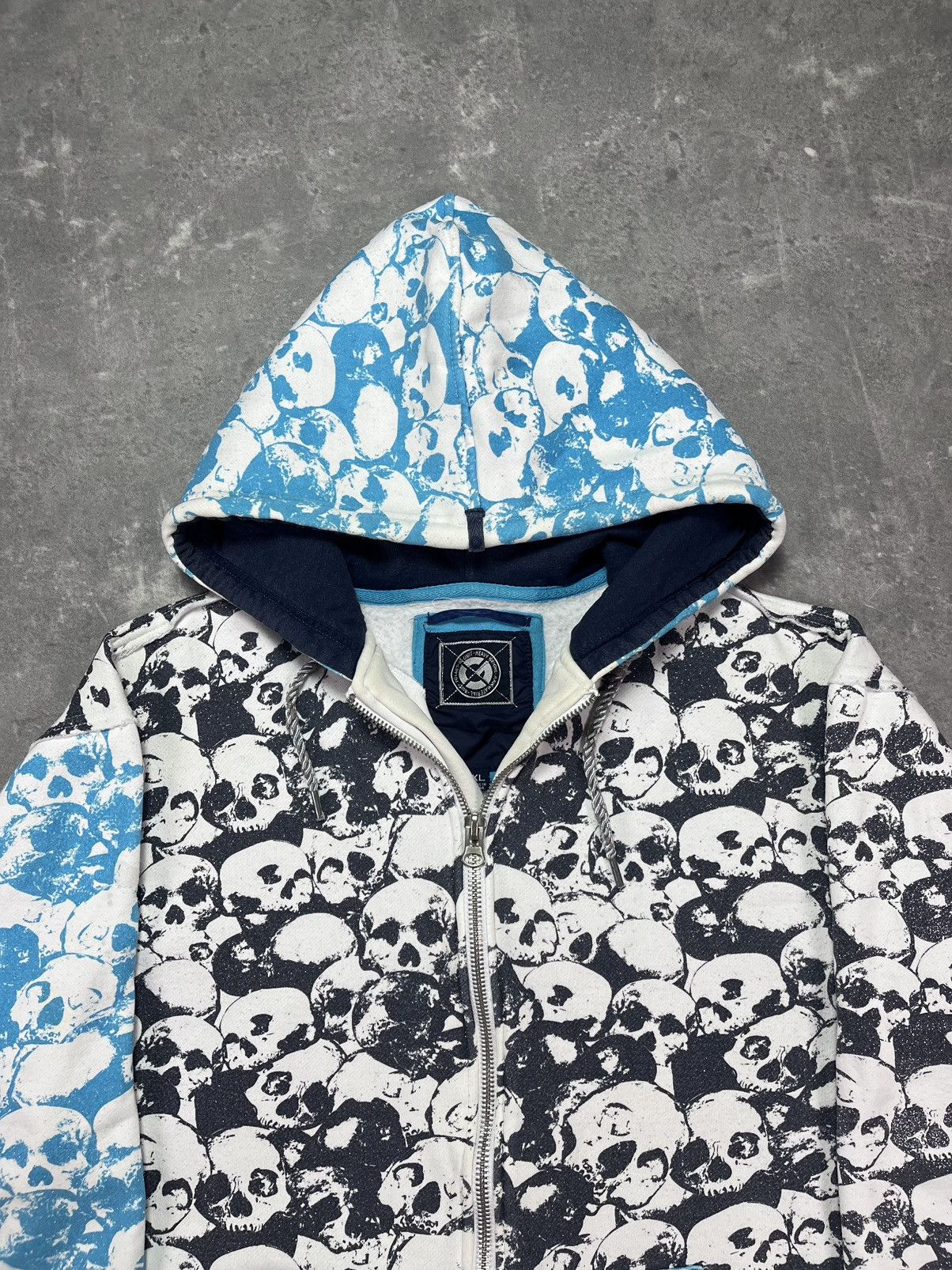 G-Unit G-Unit Rare AOP Skulls Printed Baggy Zip Hoodie XL XXL Size US XL / EU 56 / 4 - 10 Thumbnail