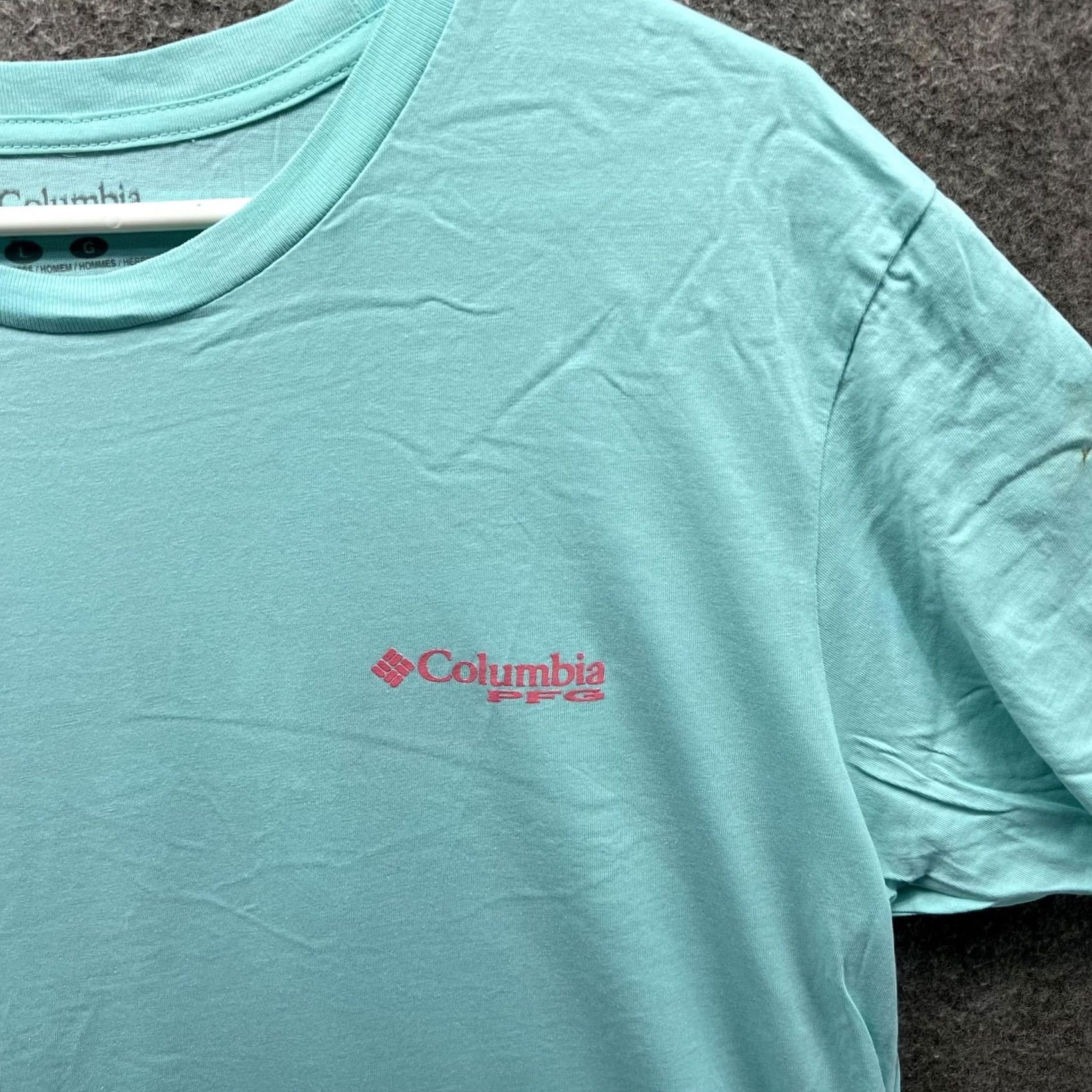 Vintage Columbia Mens Large Blue PFG Graphic Tee Largemouth Bass Fishing Outdoor Shirt Short Sleeve Crew Neck Size US L / EU 52-54 / 3 - 6 Thumbnail