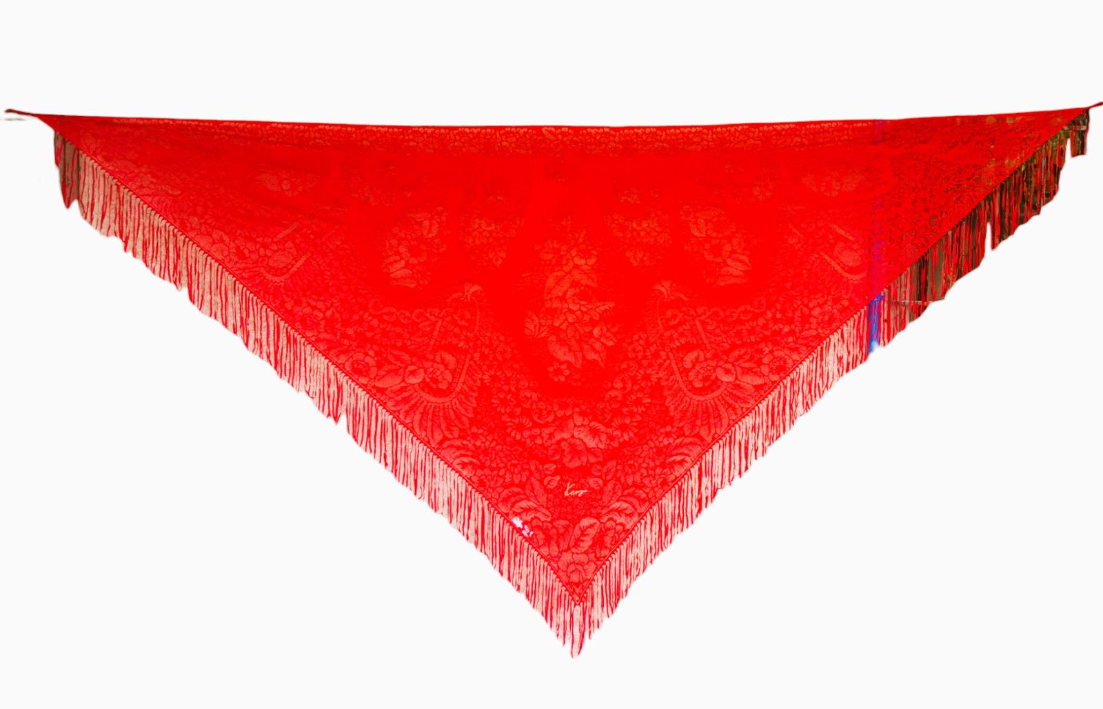 Kenzo KENZO PARIS Red Triangular Oversized Scarf Beach Wrap Shawl Size ONE SIZE - 1 Thumbnail