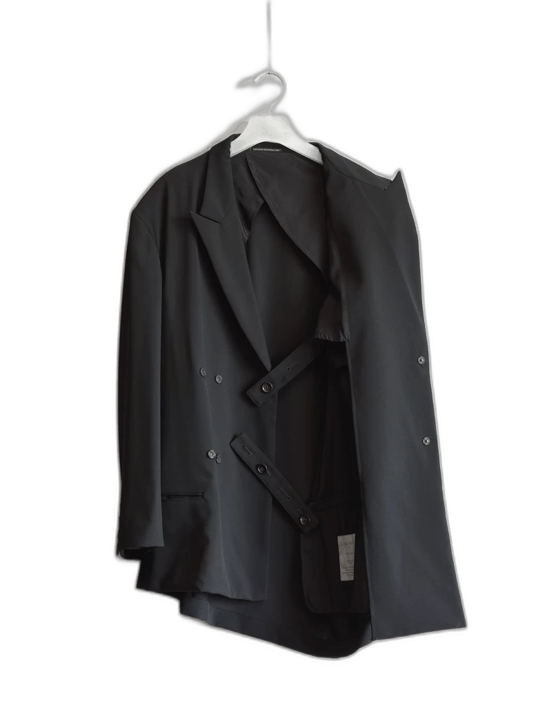 Yohji Yamamoto Yohji Yamamoto Asymmetric Double-Breasted Jacket - dmc Size M / US 6-8 / IT 42-44 - 1 Thumbnail