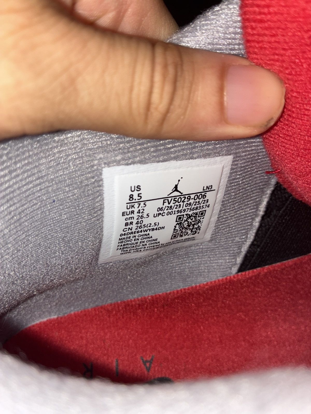 Jordan Brand Jordan 4 Bred Reimagined Retro Size US 8.5 / EU 41-42 - 6 Thumbnail