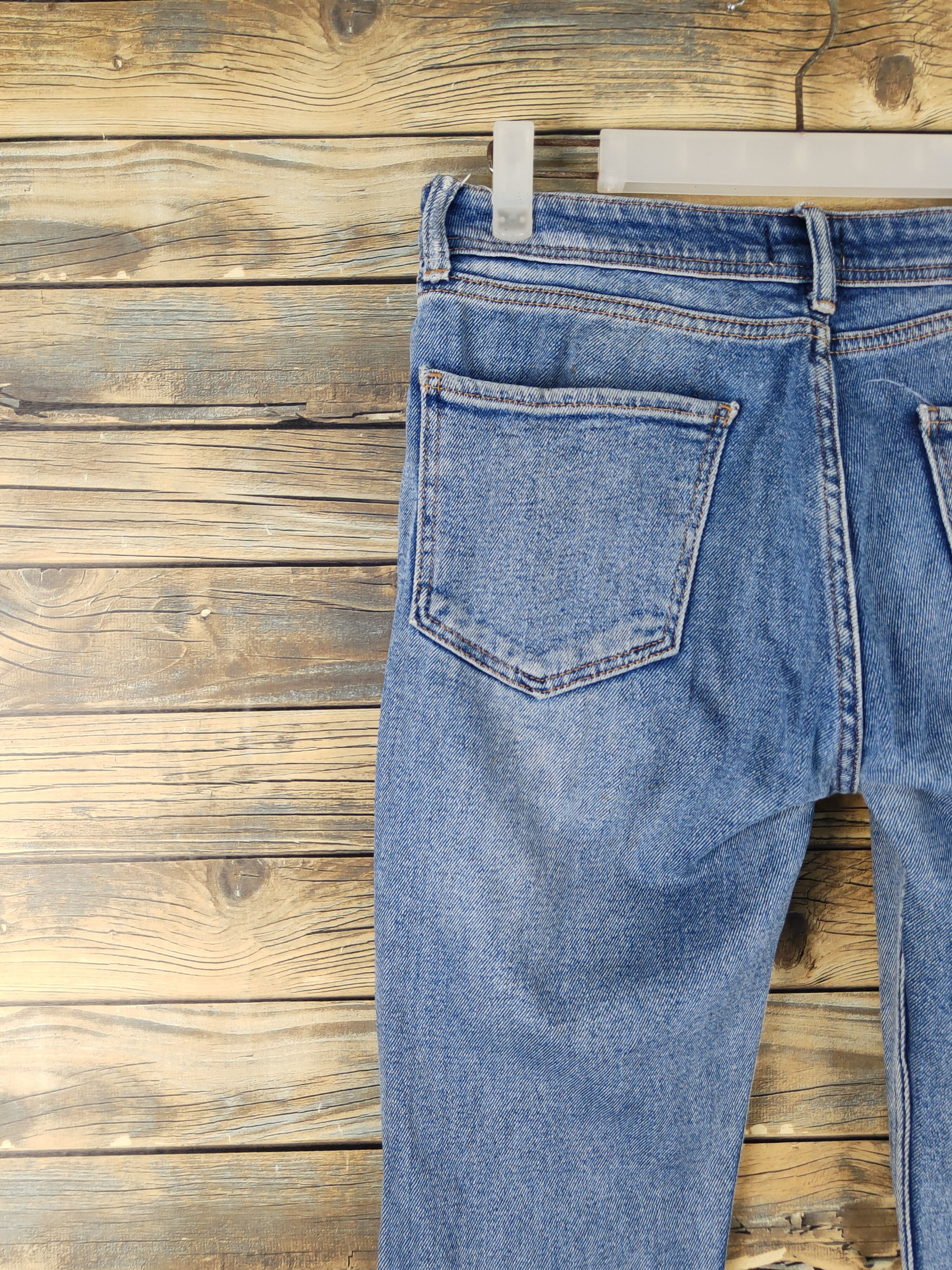 Vintage vintage Blue Distressed Ripped Jeans #W2067 Size 28" / US 6 / IT 42 - 9 Thumbnail