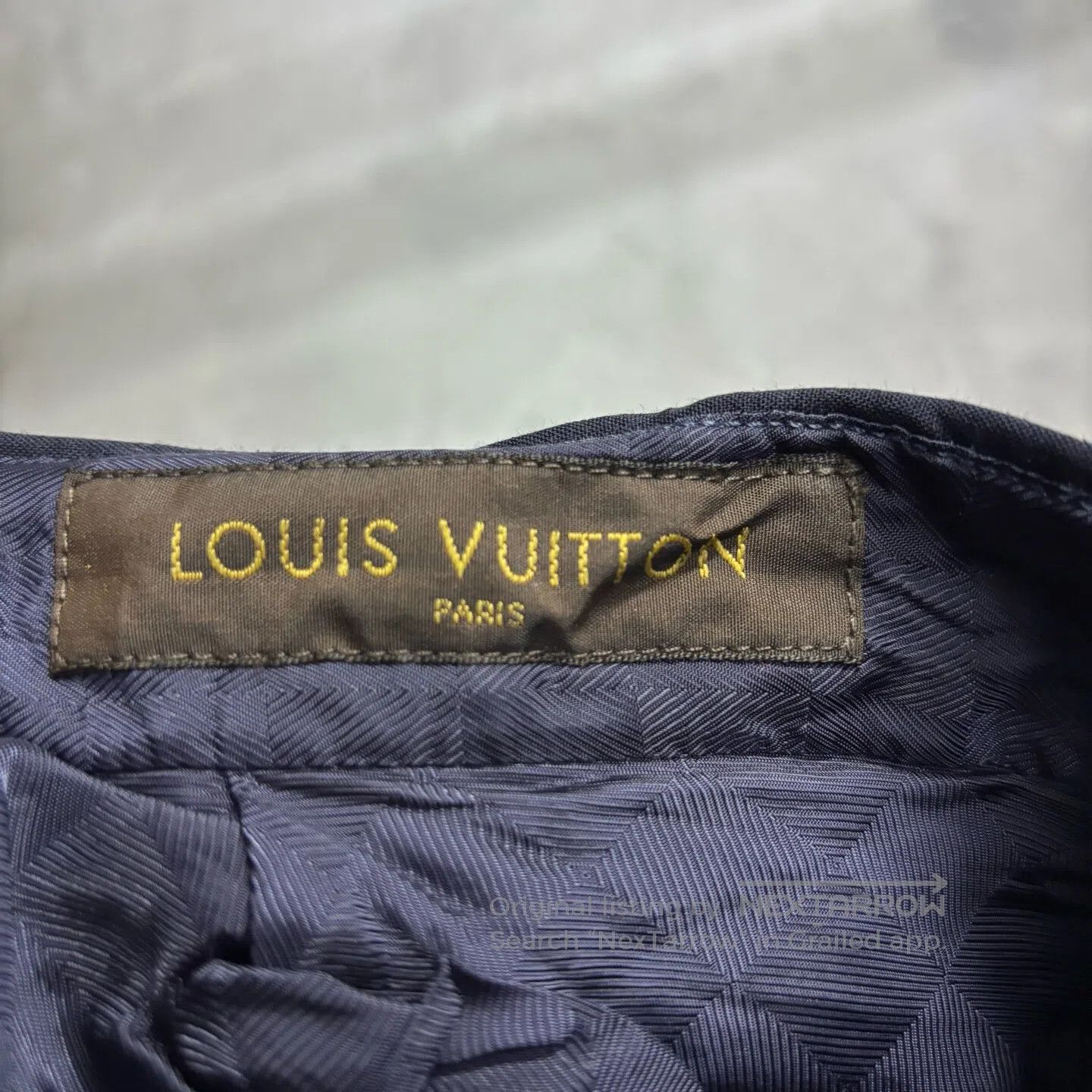 Louis Vuitton Louis Vuitton size 40 Deep blue metallic decorative logo lo Size US 26 / EU 42 - 2 Thumbnail