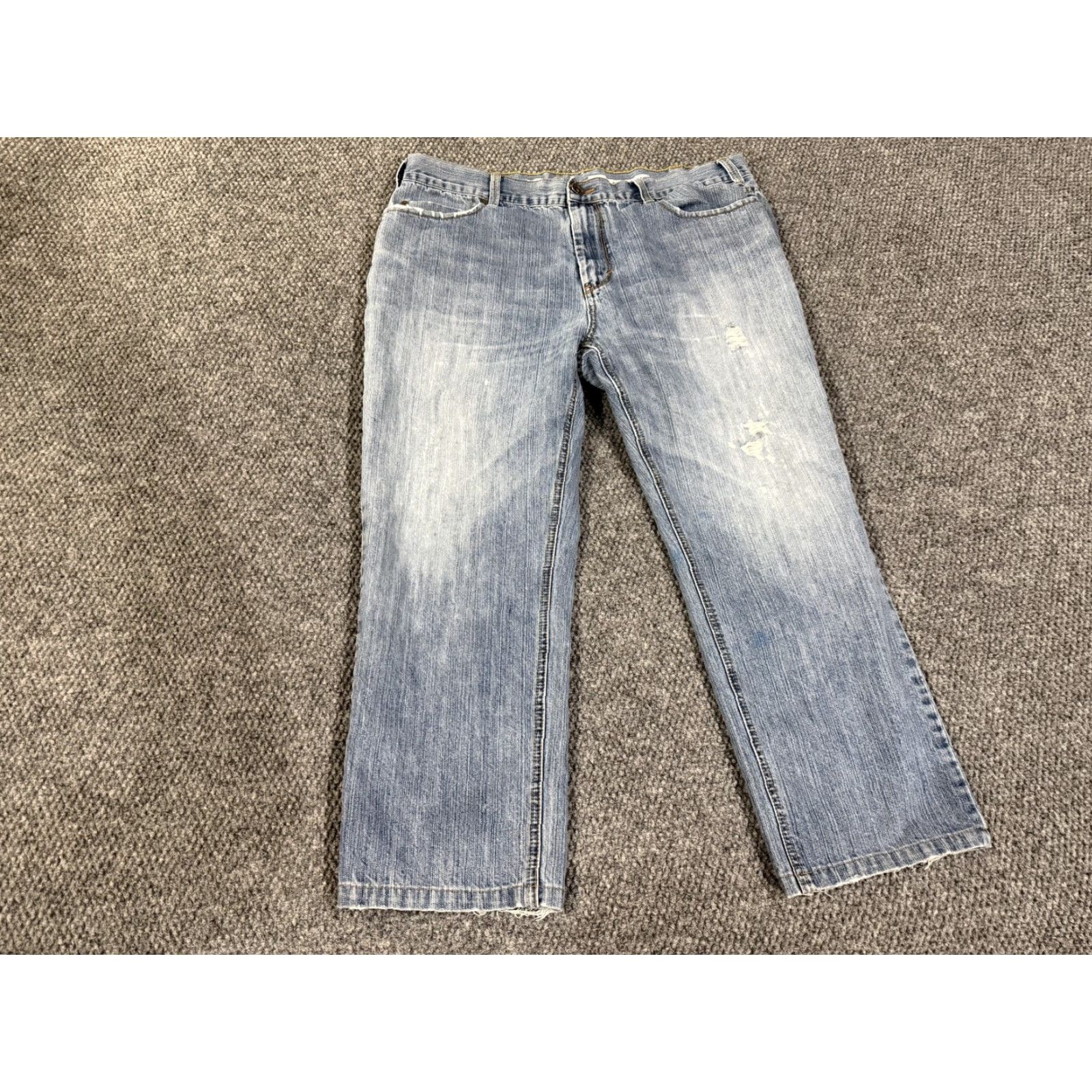 DKNY DKNY JEANS Jeans Mens 36x26 Blue Soho Relaxed Straight Light Wash Distressed Size US 36 / EU 52 - 2 Thumbnail